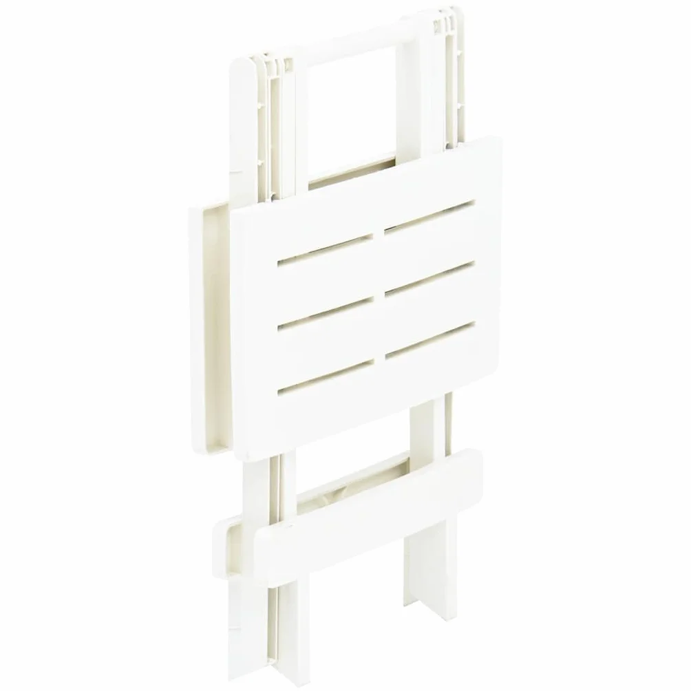 Ipae-Progarden Adige Tavolo pieghevole da giardino Polipropilene Bianco 44 x 44 x 50 cm