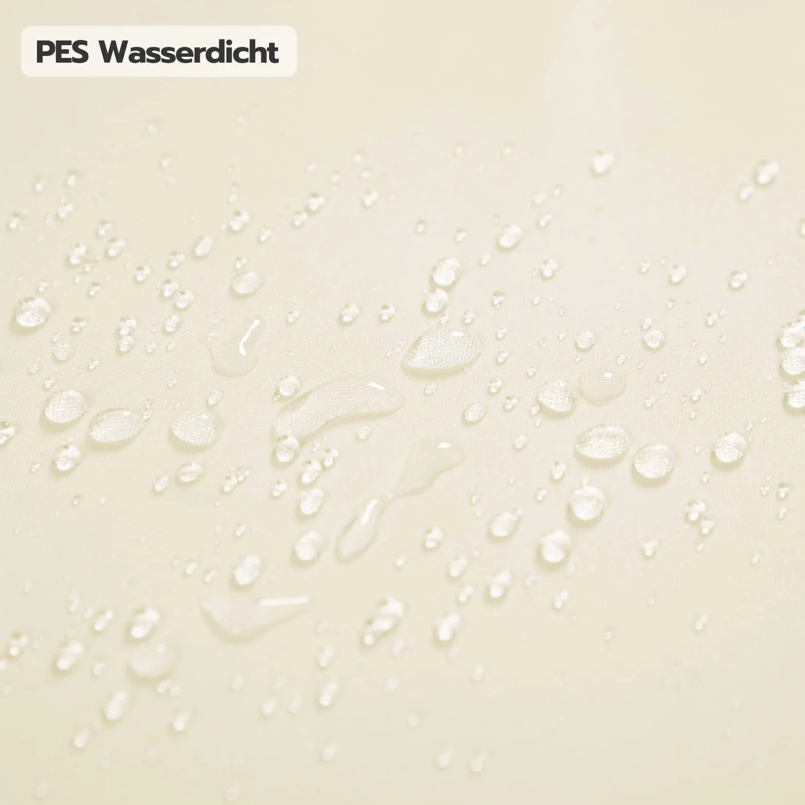 Tenda Parasole LARMNEE PES 3 x 4 m Vela Ombreggiante 93% UV Resistente all'Acqua 1000 mm Beige