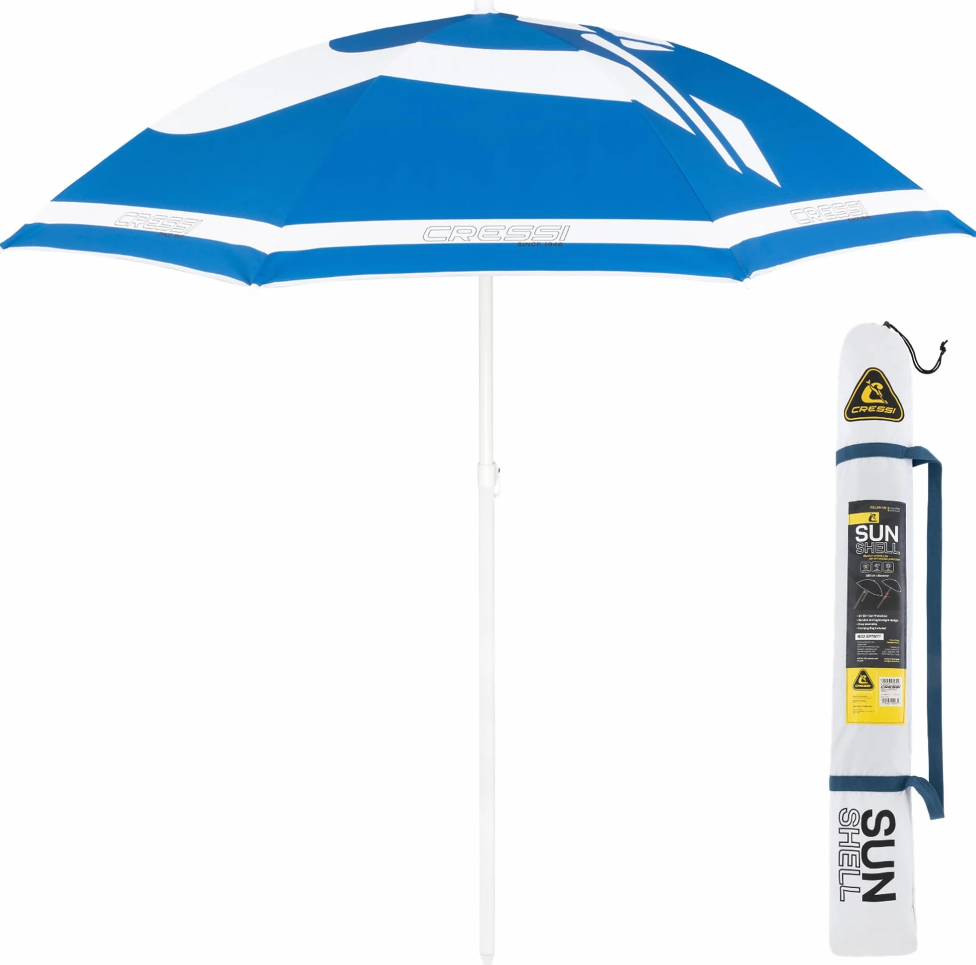 CRESSI Sunshell Umbrella Parasol Ombrellone da Esterno Leggero Portatile