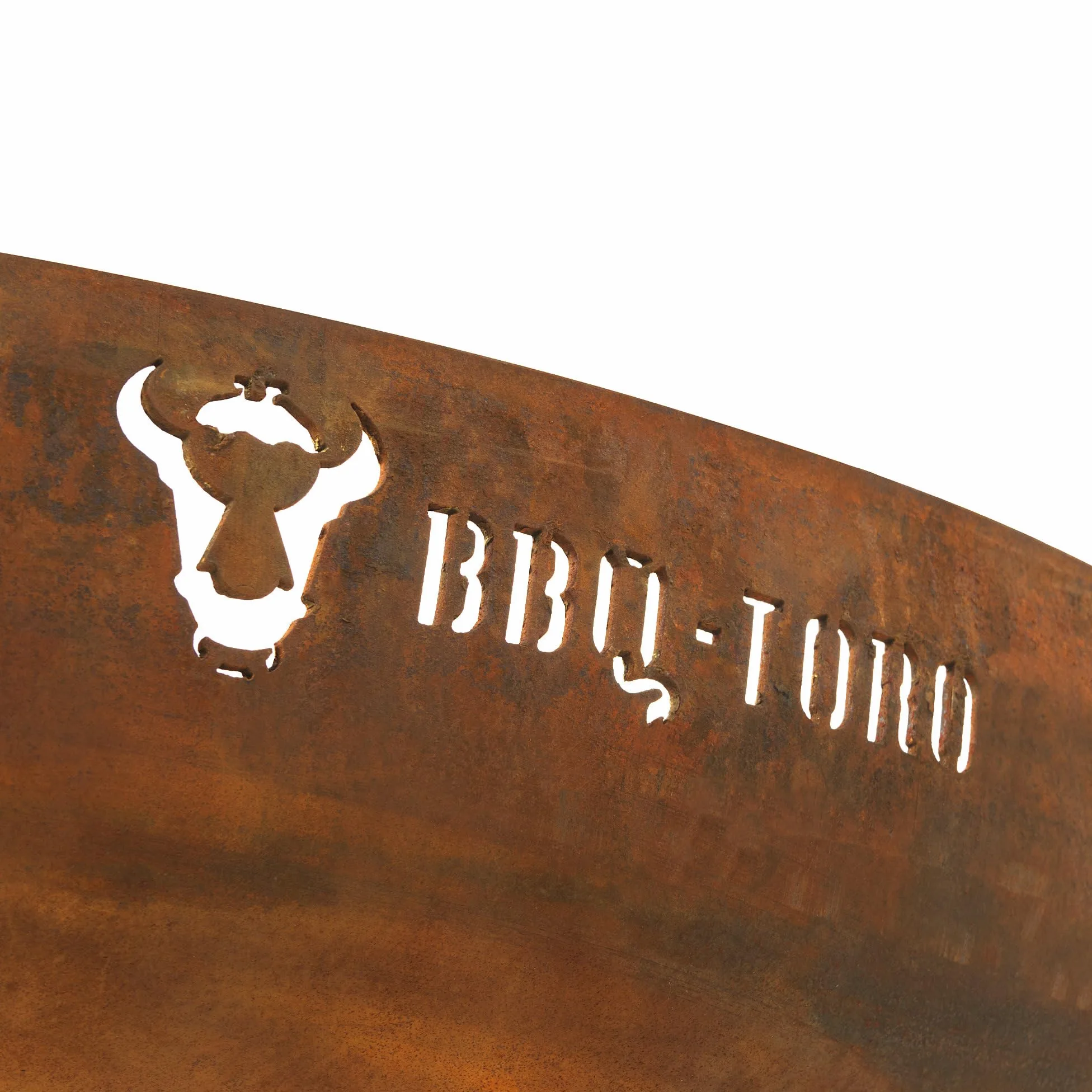 BBQ-Toro Ciotola per fuoco Ø 60 cm | effetto ruggine | ciotola per fuoco da esterno con tre gambe e due maniglie | Braciere da giardino, pozzo per fuoco, vassoio per fuoco