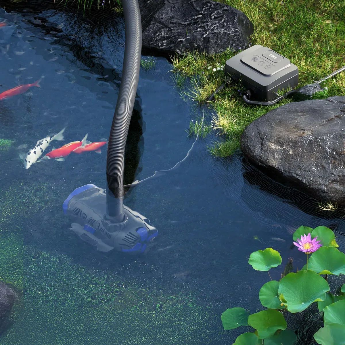 SunSun SuperECO CET-15000 Pompa da Laghetto con flussometro, 15.000 l/h, 180W, Prevalenza 8m