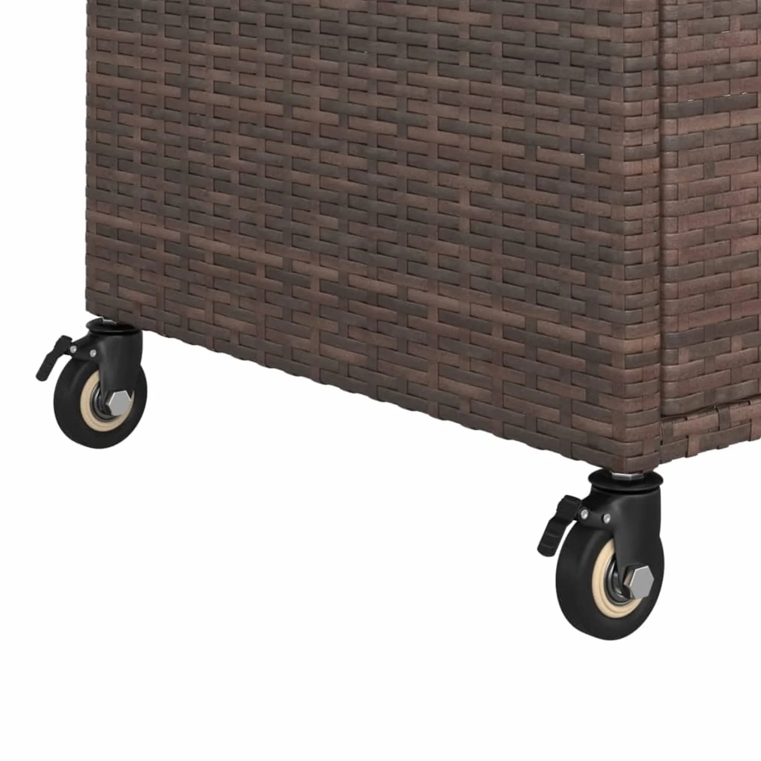 Rantry Carrello da Bar in Polyrattan Marrone 100x45x97 cm Mobili da Giardino Set