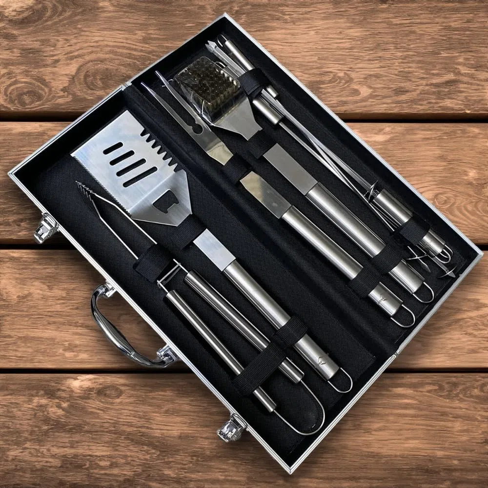 Küchenprofi Barbecue Set Phoenix 8 pezzi, argento