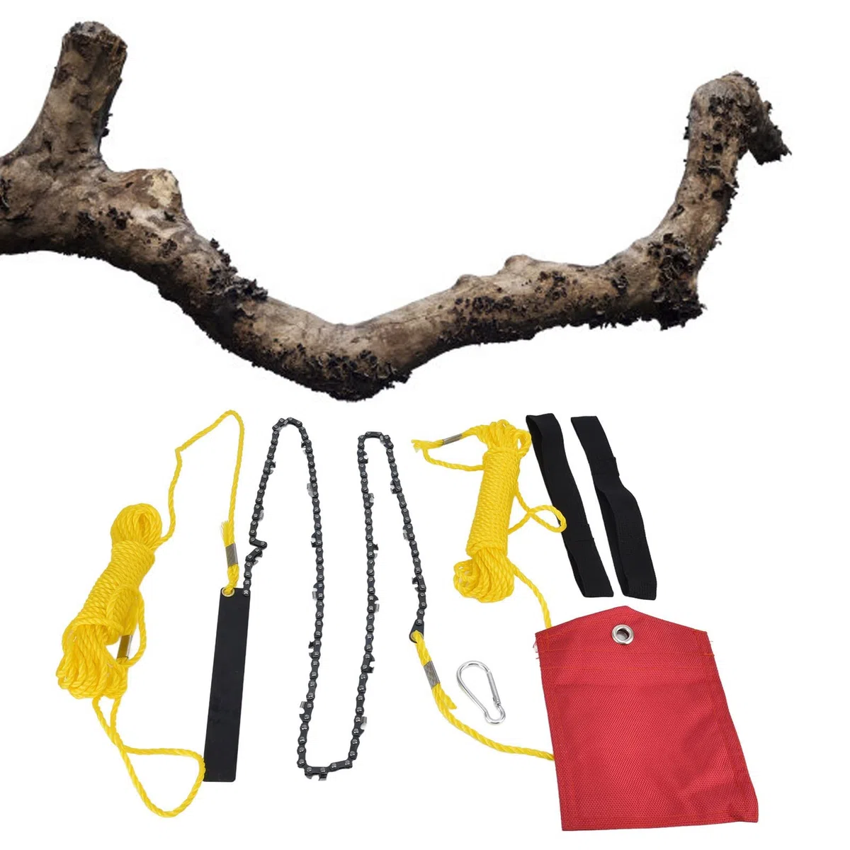 Sega a corda per alberi 48 pollici 63 denti kit corda motosega tascabile