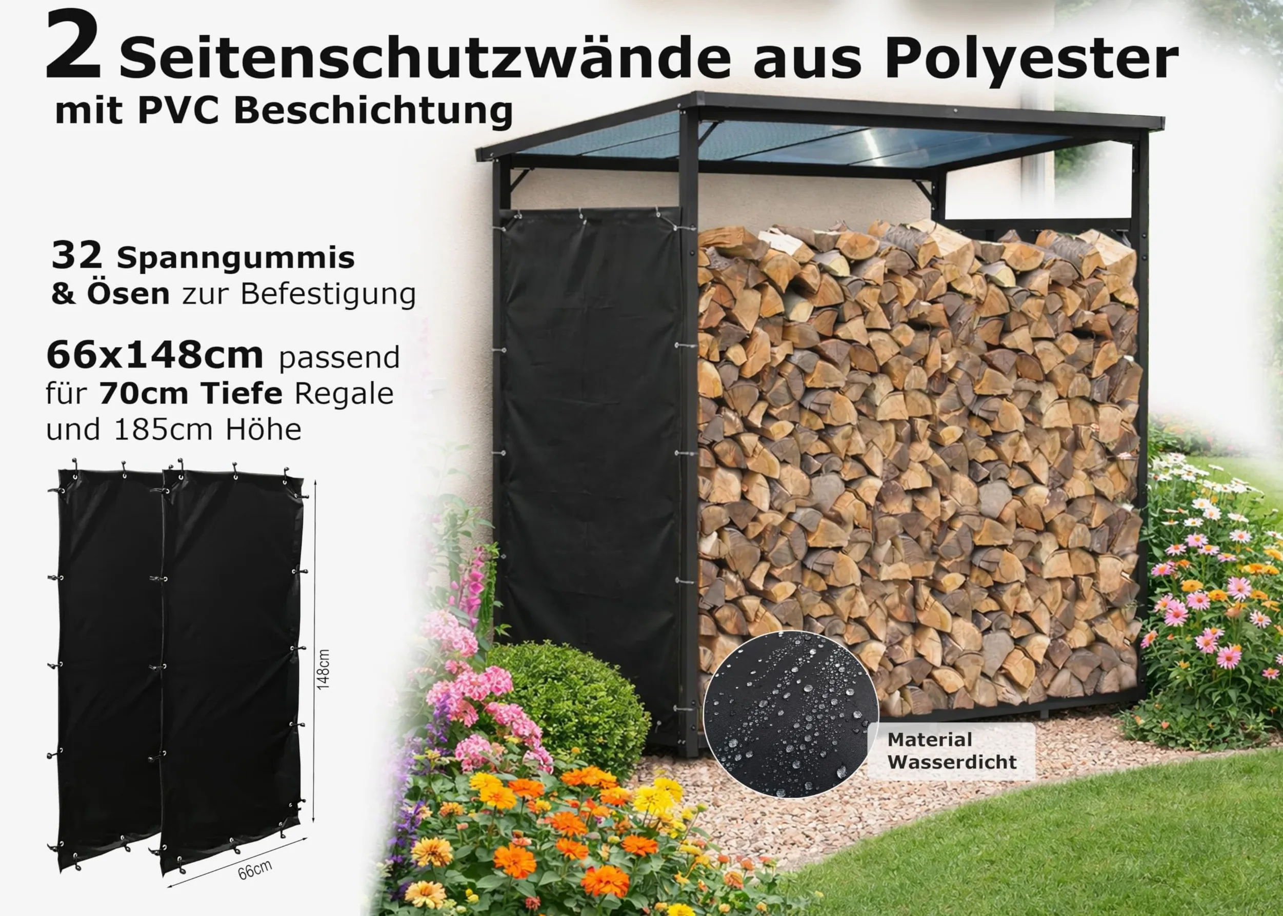 QUICK STAR Set di protezione dalle intemperie 66 x 148 cm 70 x 185 cm