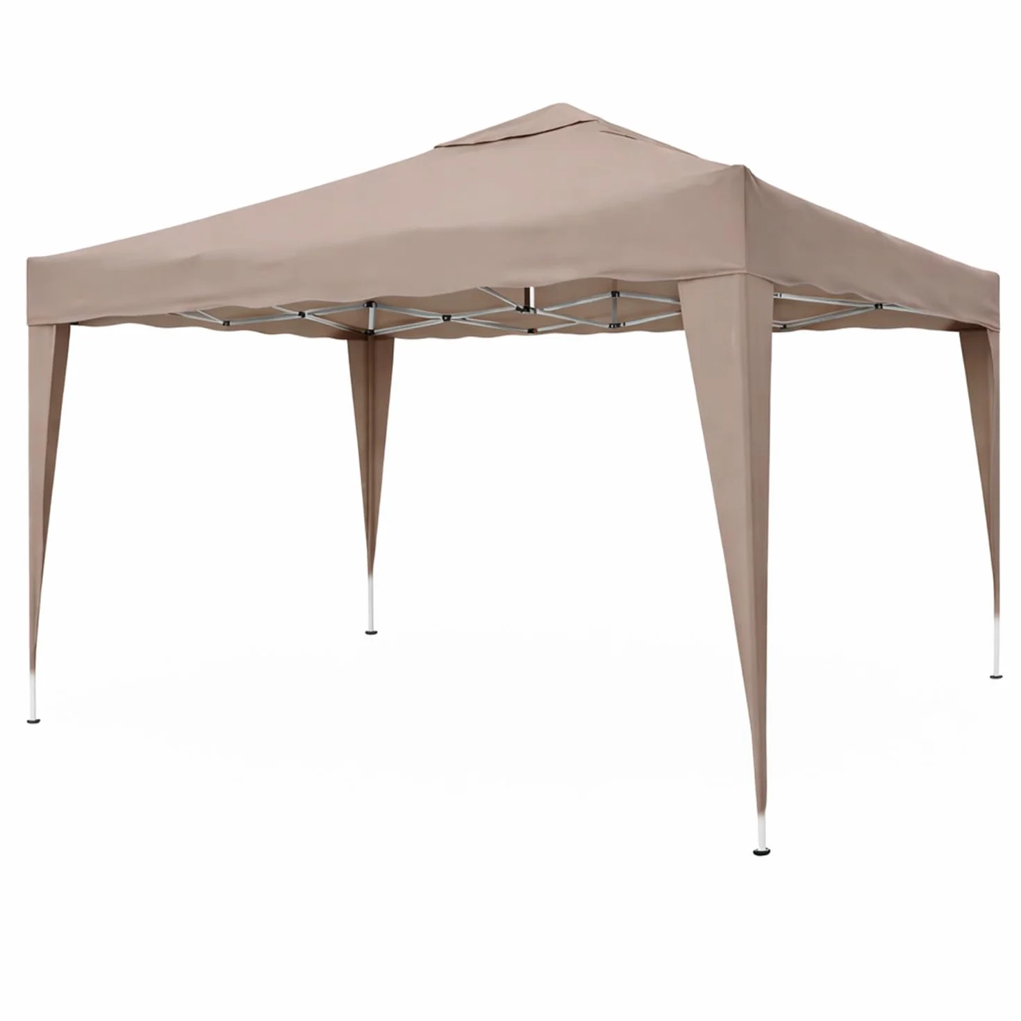 Gazebo Pieghevole 3x4 M Acciaio Idrorepellente 160 g/m² Anti-UV Apertura Rapida a Fisarmonica con Borsa e 4 Sacche Zavorra
