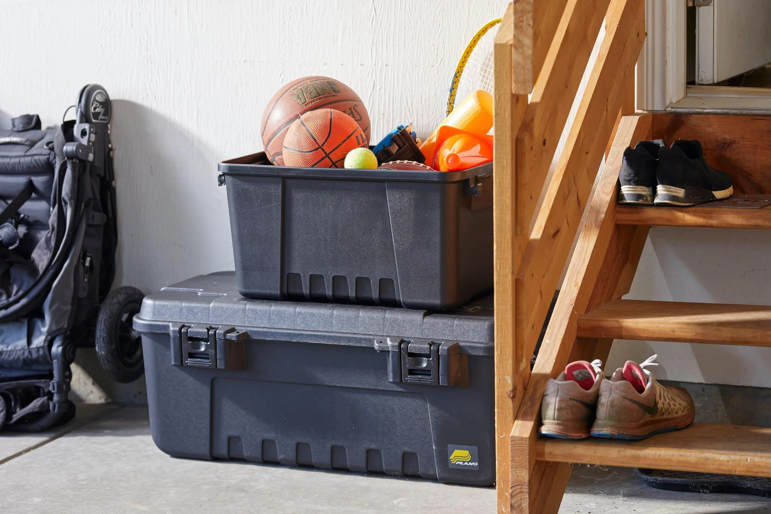 PLANO Sportsman's Trunk – Scatola portaoggetti di grado militare con coperchio, resistente, grande, da campeggio ed esercito, perfetto per caccia, paintball, softair, casa, diversi colori e dimensioni