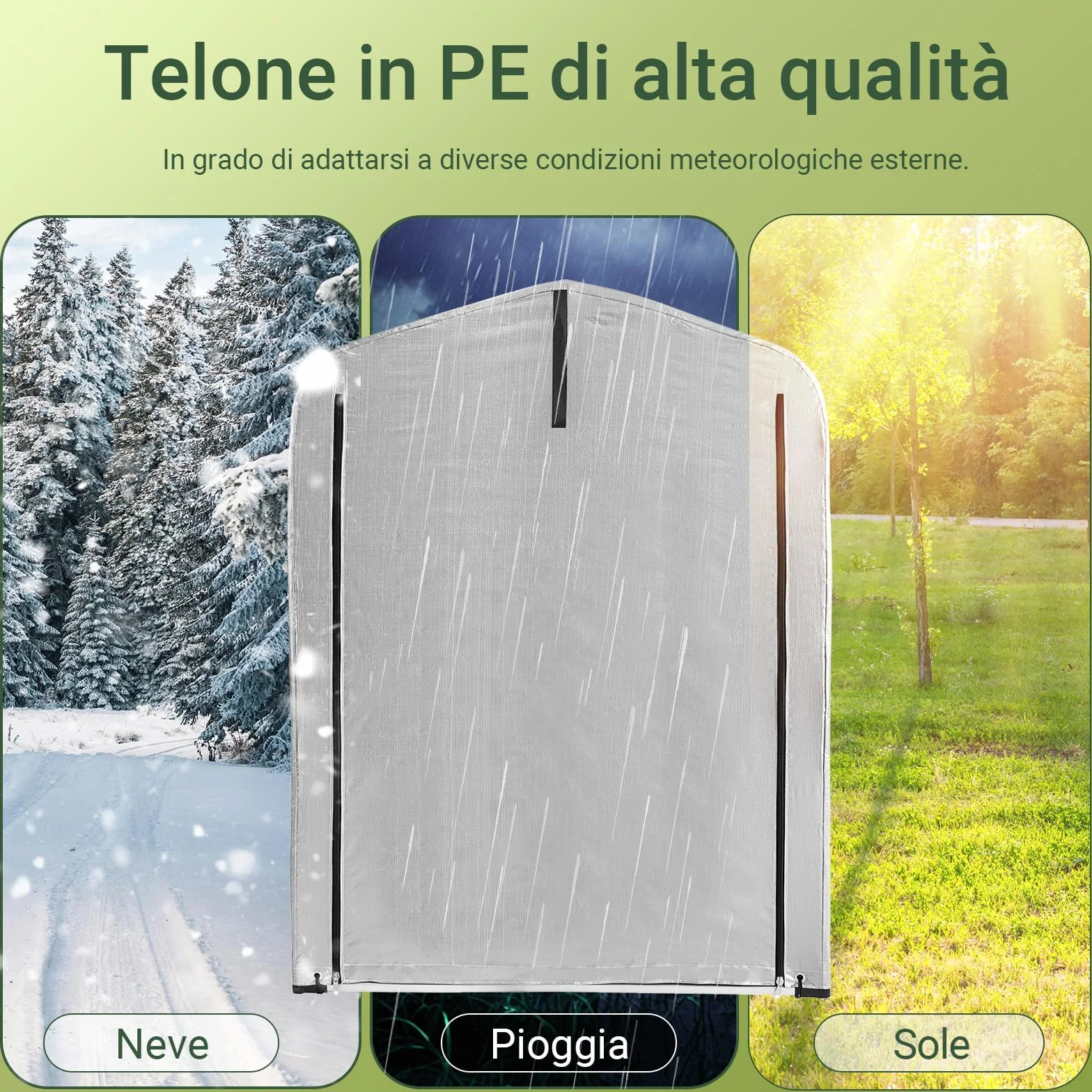 Tenda per Bicicletta Impermeabile per Esterno 120x176x163 cm Argento