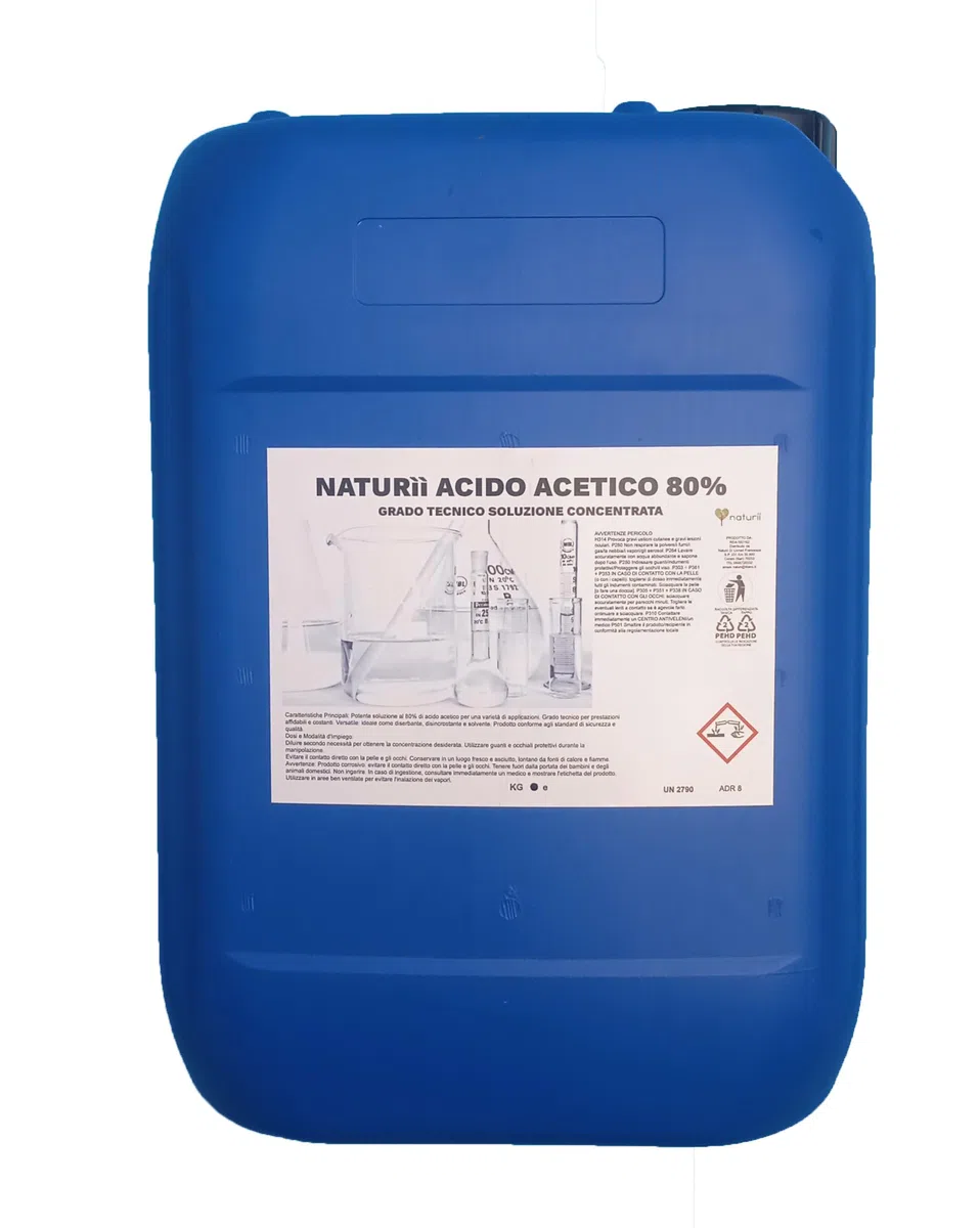 Acido Acetico 80% Soluzione Concentrata 10 kg Uso Agricolo Domestico