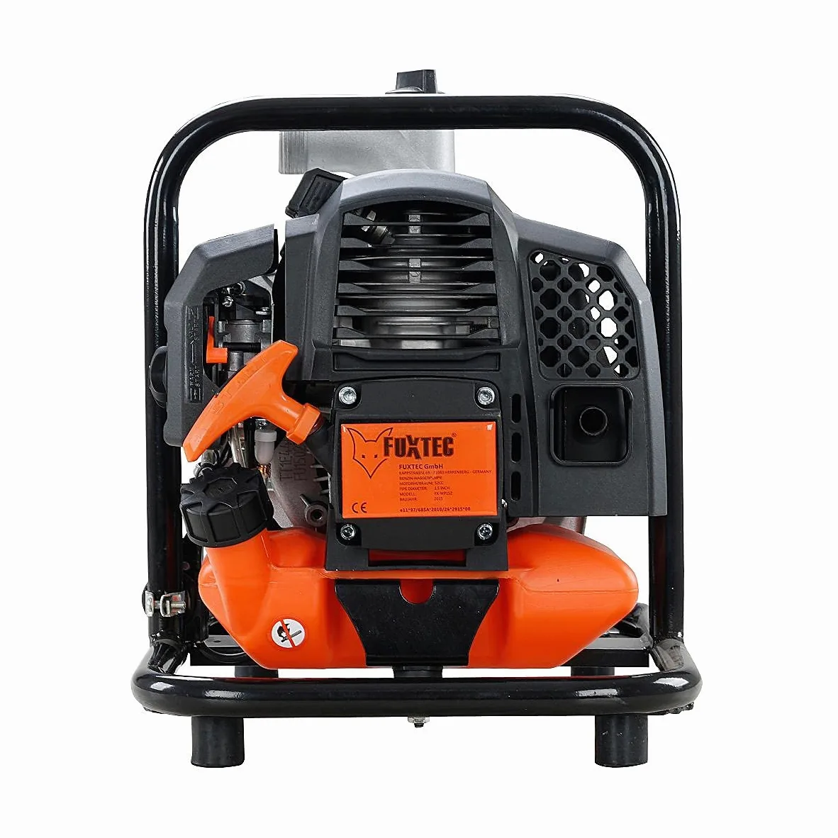FUXTEC pompa d'acqua a benzina FX-WP152 con 15.000 l di portata e max. prevalenza 35 m pompa da giardino