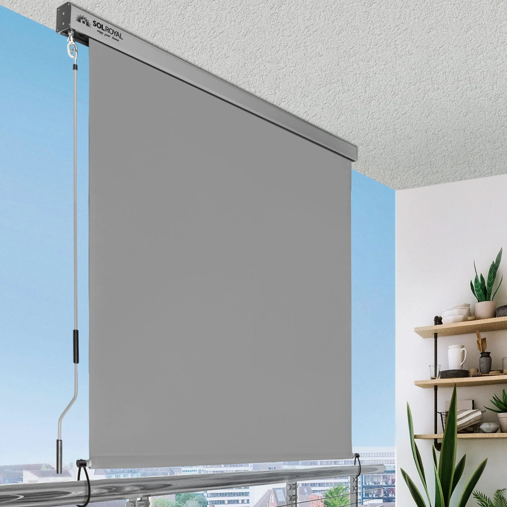 Sol Royal Tenda da sole verticale 180x250 cm MS5 idrorepellente Grigio