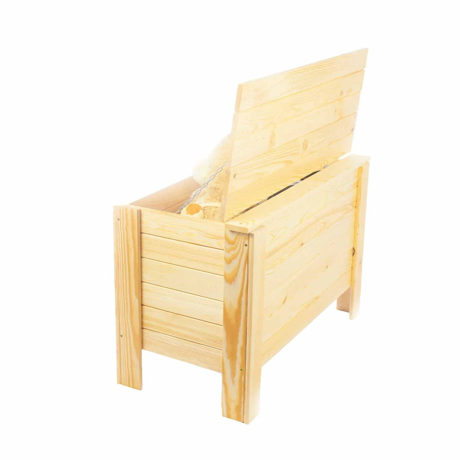 Cassapanca Da Giardino In Legno 80x52x40 cm 166 L Pino Massello Naturale Box Porta Cuscini Contenitore Da Esterno Cassapanca Portaoggetti Giardino