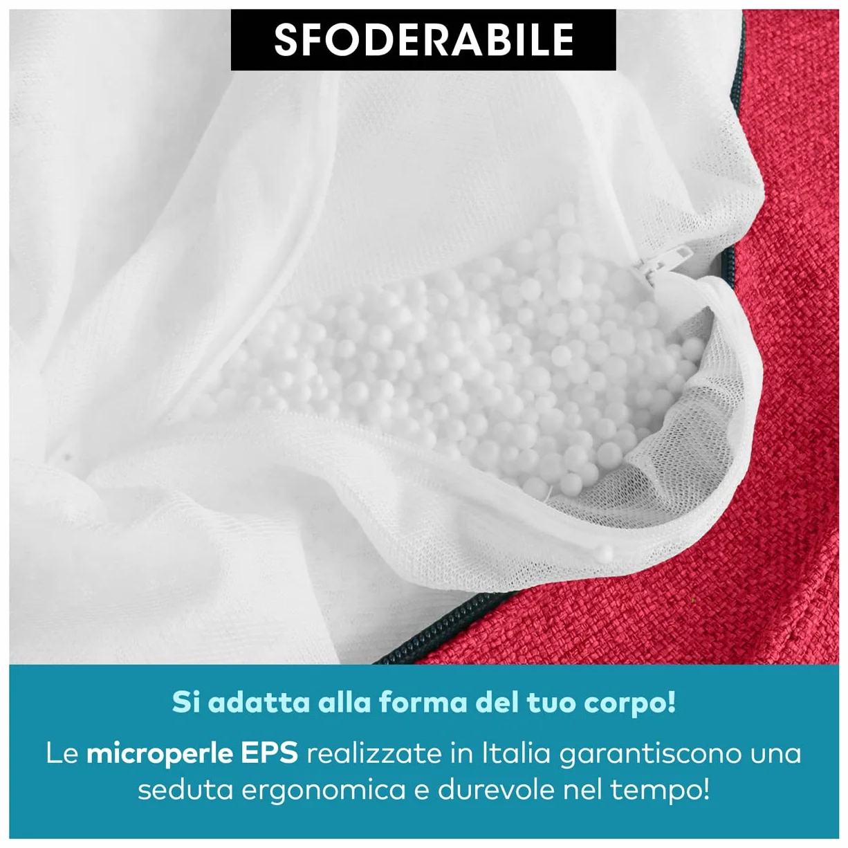 EVERGREENWEB Chaise longue da giardino sfoderabile impermeabile Pouf Poltrona Sacco Lettino prendisole Design Ergonomico Tortora