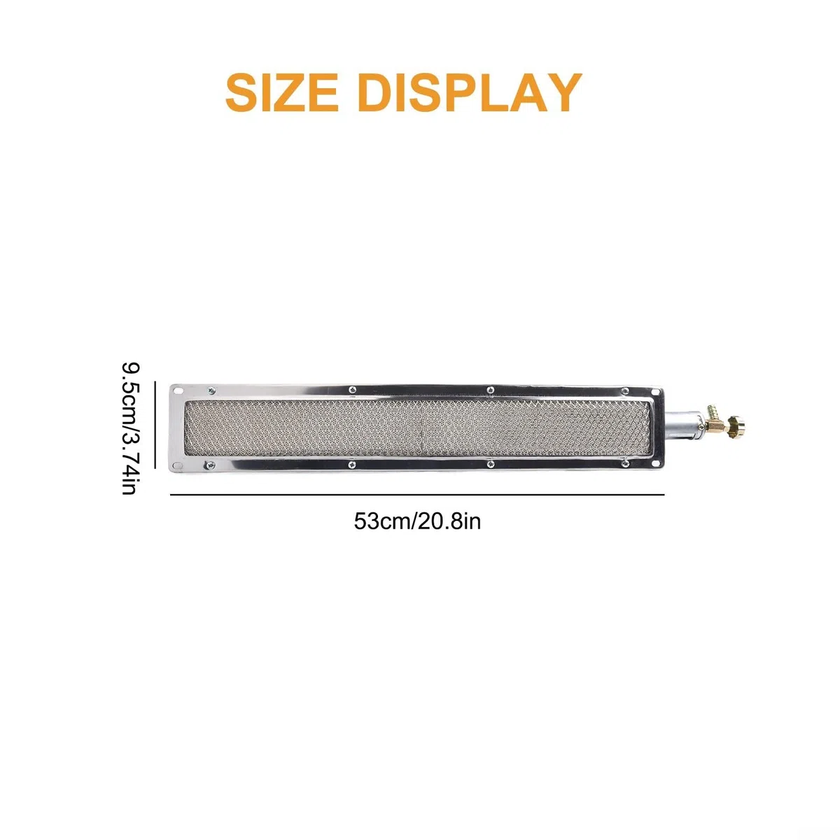 Bruciatore in ceramica a infrarossi per barbecue a gas 41x8 cm 53x9,5 cm