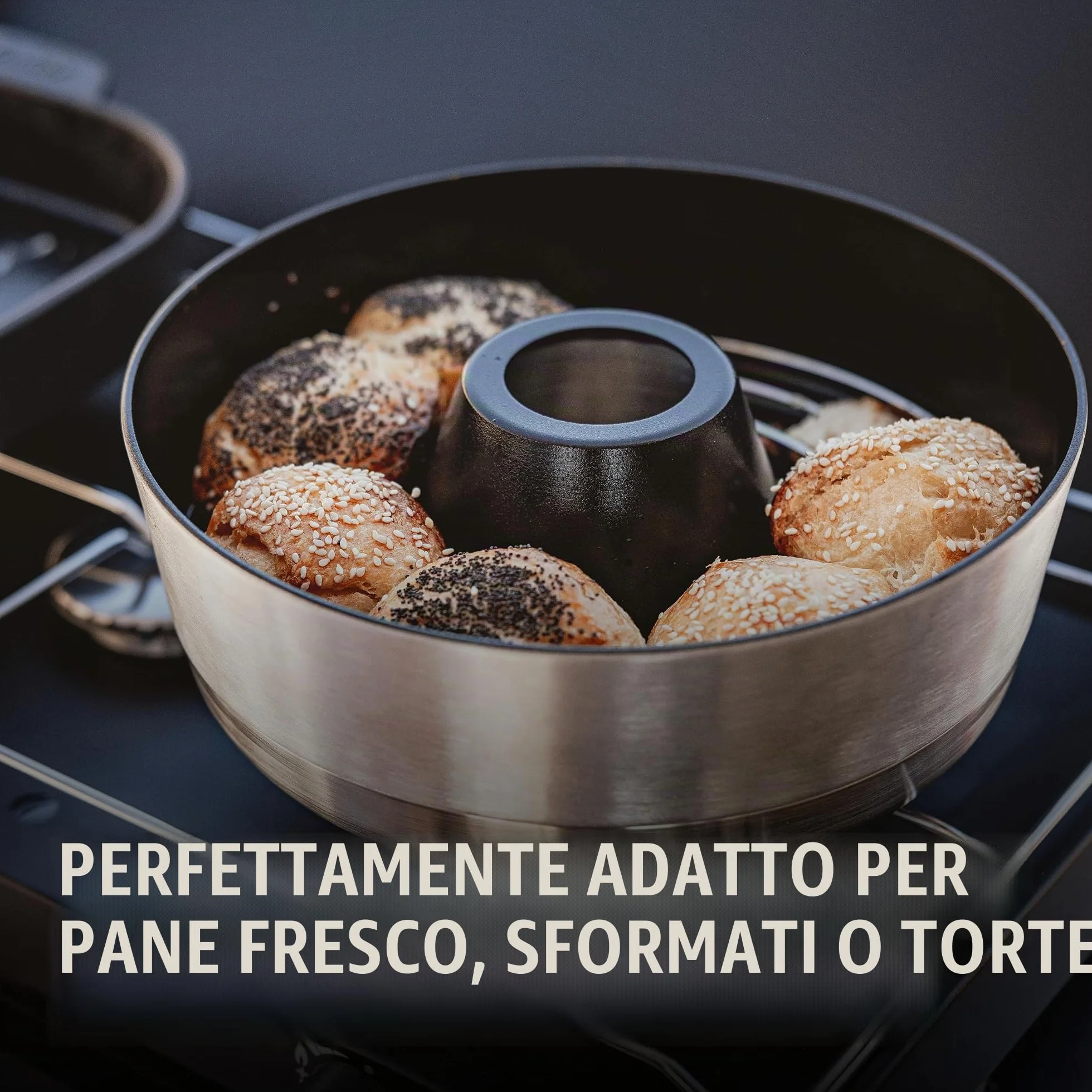 Enders® Forno portatile da campeggio VAMO™ per cottura, cottura e cottura compatibile con fornelli, barbecue o fornelli, eccetto induzione, capacità circa 2,3 litri, termometro integrato #6866