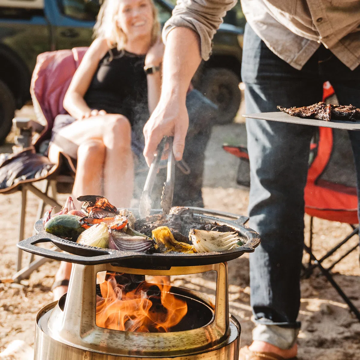 Solo Stove Top Bistecchiera in ghisa per Bonfire e Yukon | Top da cottura per braciere, Accessorio da camino, Superficie di cottura: 44,4 cm, Peso: 7,5 kg