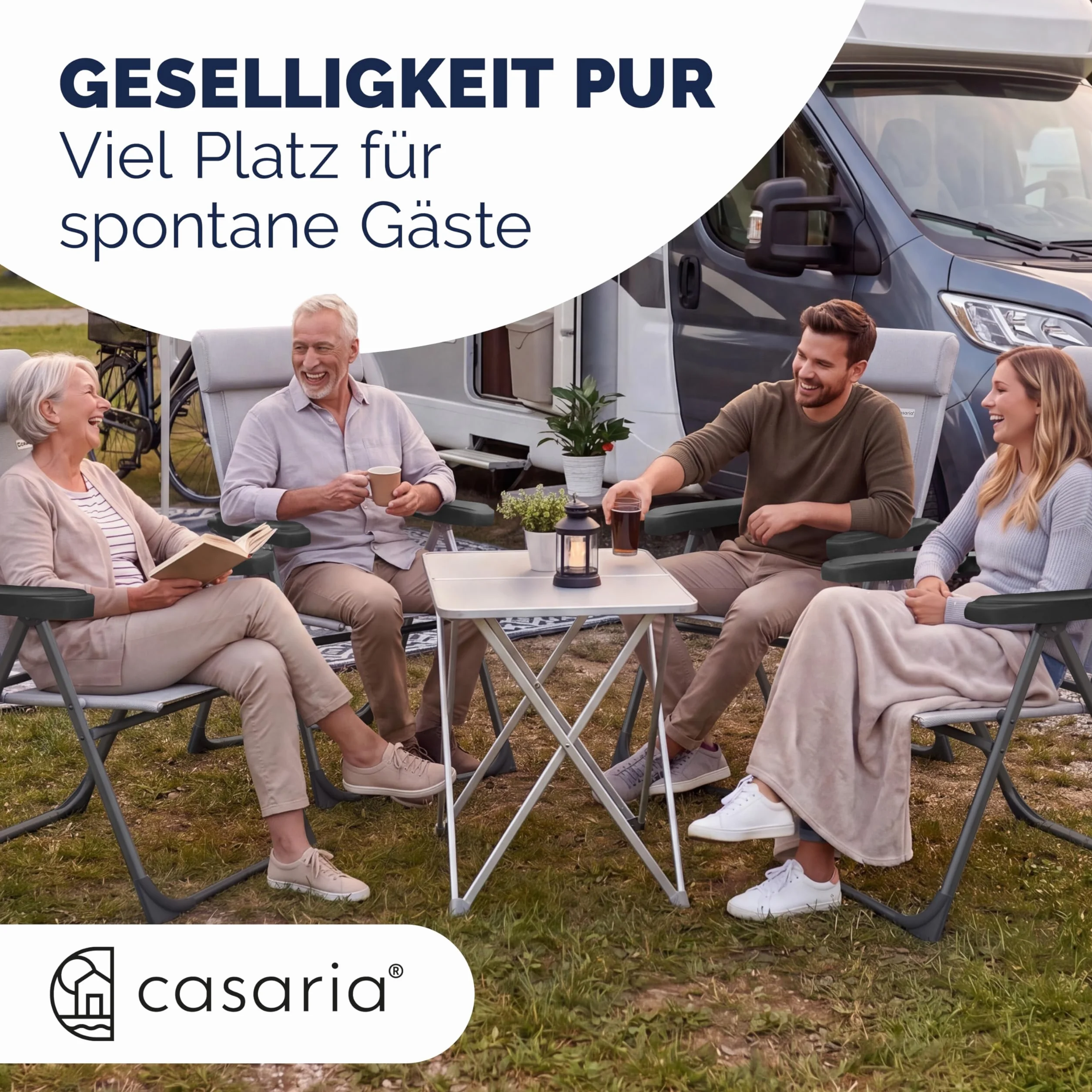Casaria Set 2 Sedie da Giardino Pieghevoli Regolabili 7 Posizioni Alluminio