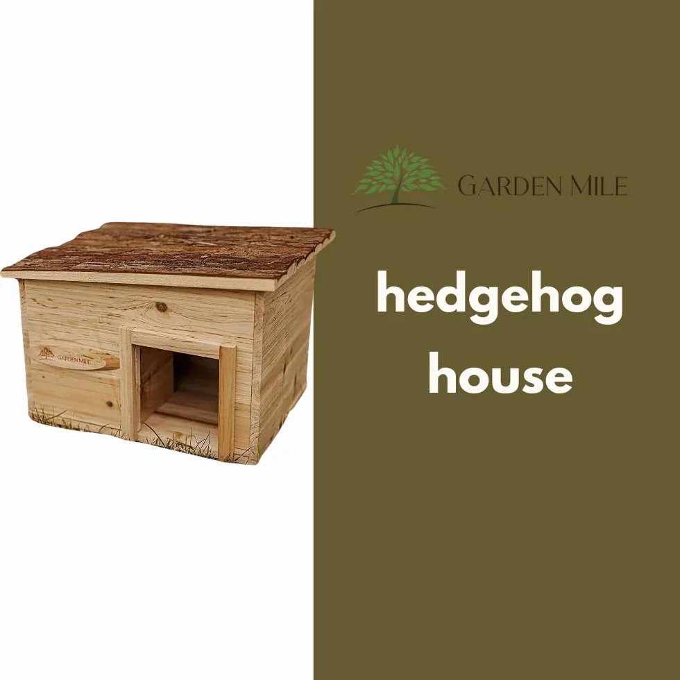 Garden Mile Habitat per riccio hibernation shelter durevole in legno a prova di predatore stazione di alimentazione casa tetto in legno giardino fauna selvatica