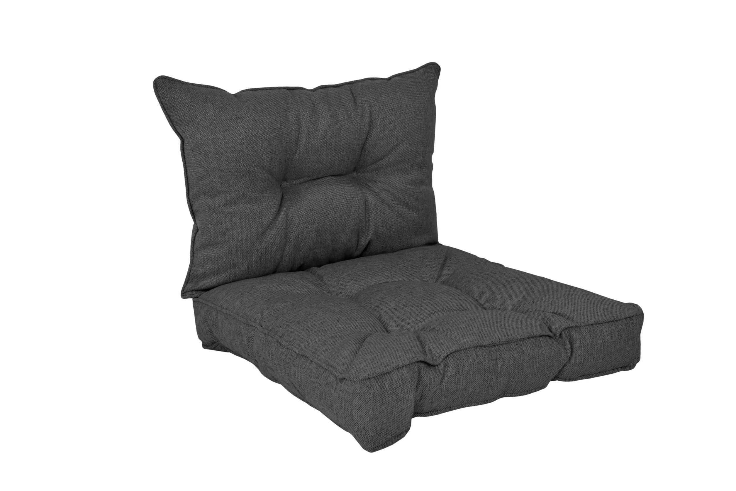 POKAR Set 2 Cuscini per Sedia da Esterno: Seduta 70x70x10 + Schienale 70x40x10 | Impermeabile e Idrorepellente | Cuscini per Divano, Sedie in Rattan e Arredamento da Giardino | Made in EU | Antracite