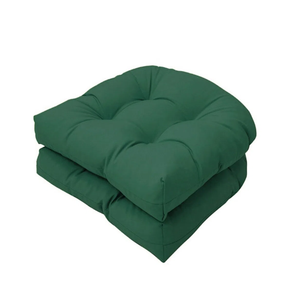 Cuscino di Ricambio per Divano in Rattan, a Forma di U, Confezione da 2, Verde Scuro