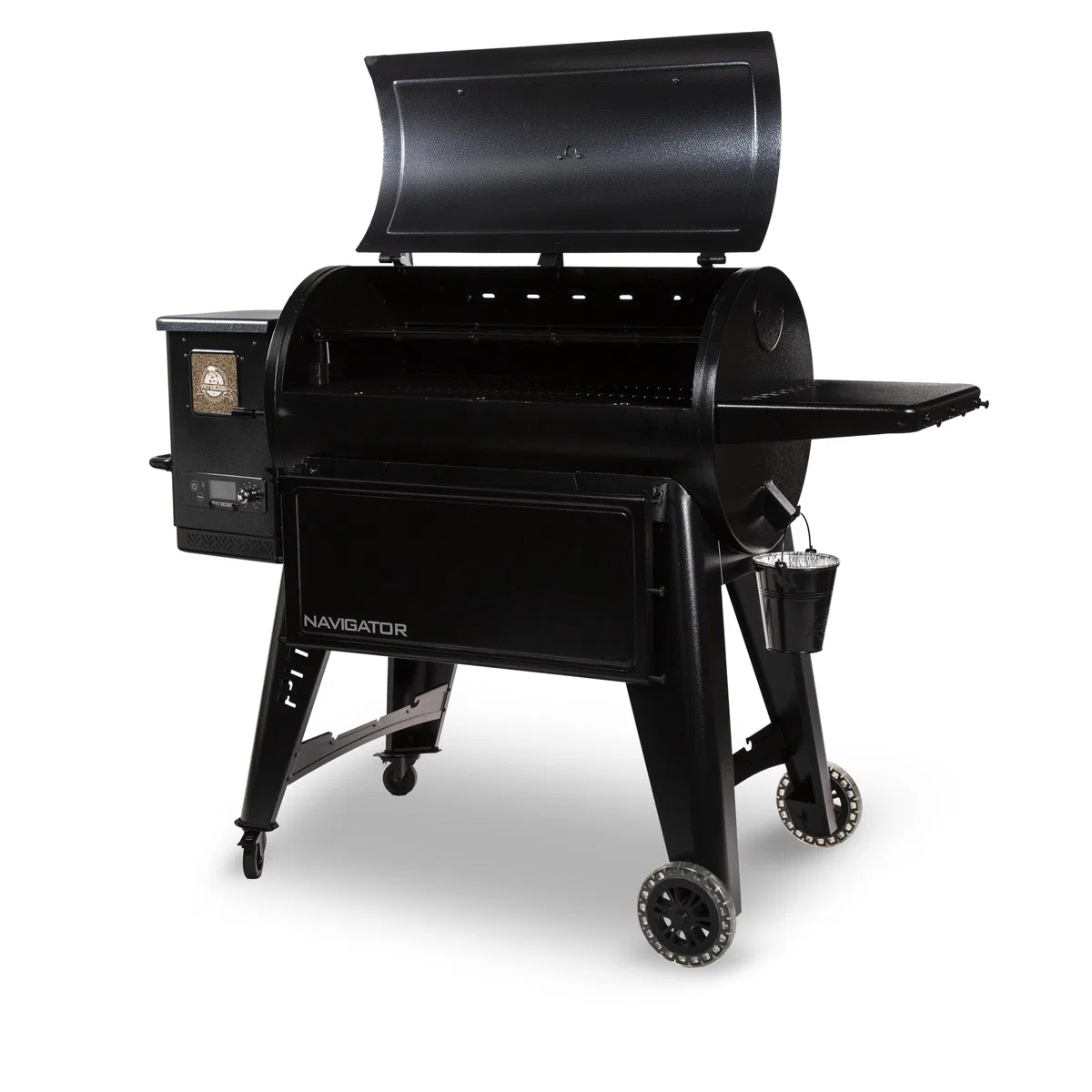 Pit Boss Navigator 1150 - Barbecue a pellet, nero, in acciaio, dimensioni: 162 x 94 x 119 cm, con schermo digitale