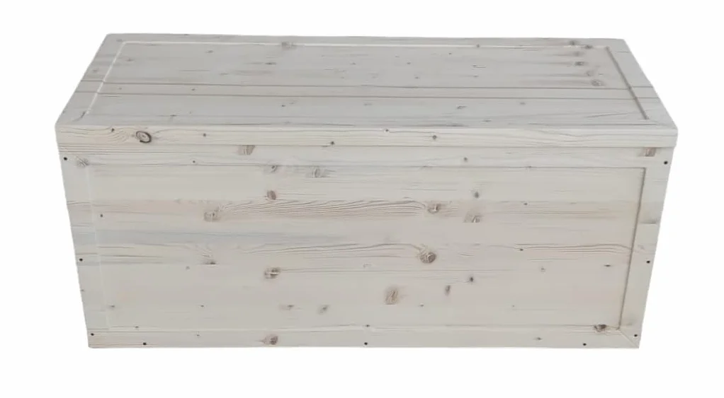 TOTAL WOOD 2012 Cassapanca in Legno 70x40x40 cm al Naturale Non trattato Anche su Misura