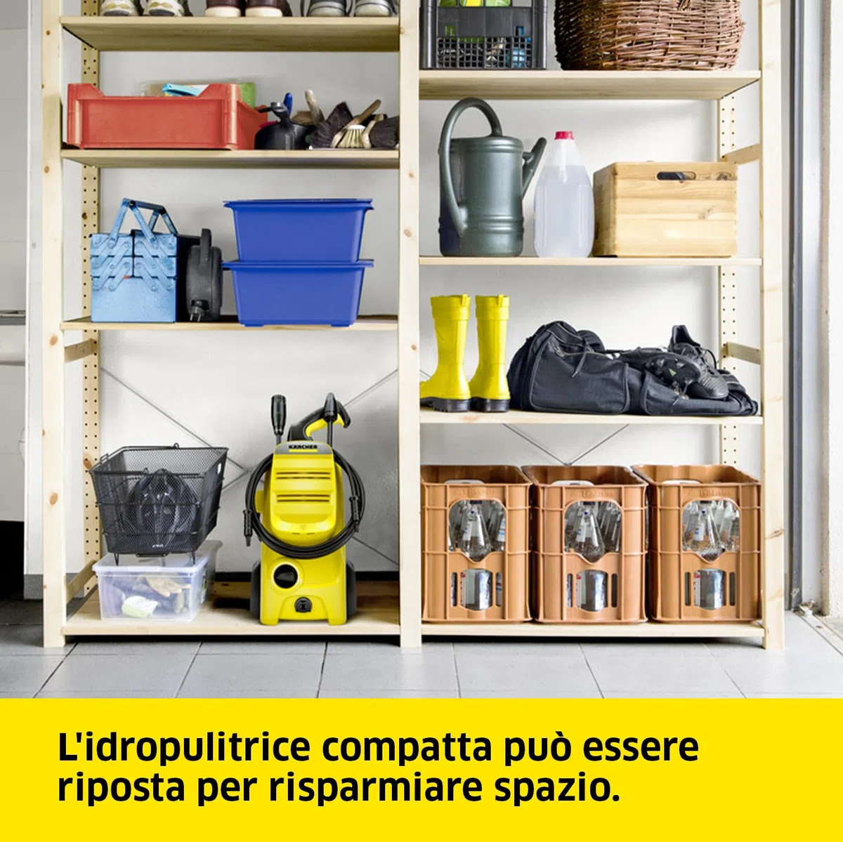 Kärcher Idropulitrice K 4 Classic, 130 bar, 420 l/h, 30 m²/h, Avvolgitubo, Pistola, Lancia, Ugello Rotante