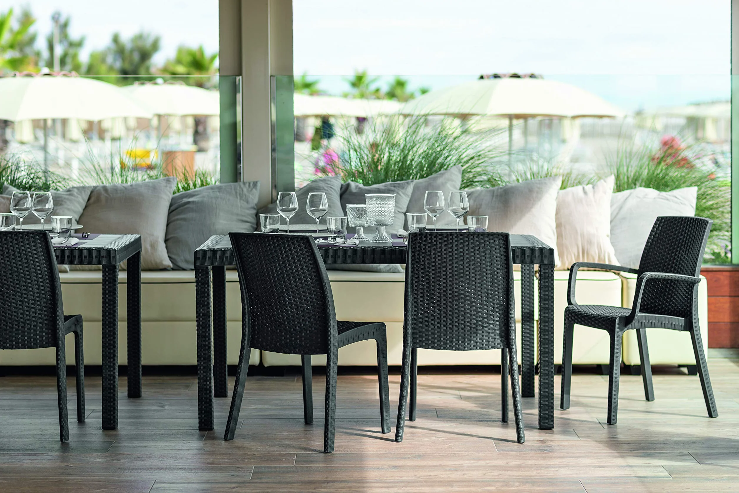 BICA 9095.4 Virginia Sedia Plastica Antracite 47x59x86 cm