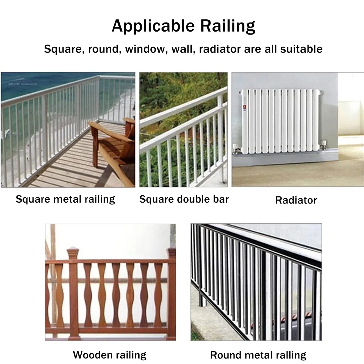 Tavolino da Balcone Pieghevole, 5 Altezze Regolabili, Tavolo da Appendere per Giardino, Terrazza, Cortile, Tavolino da Esterno, Profilo in Alluminio