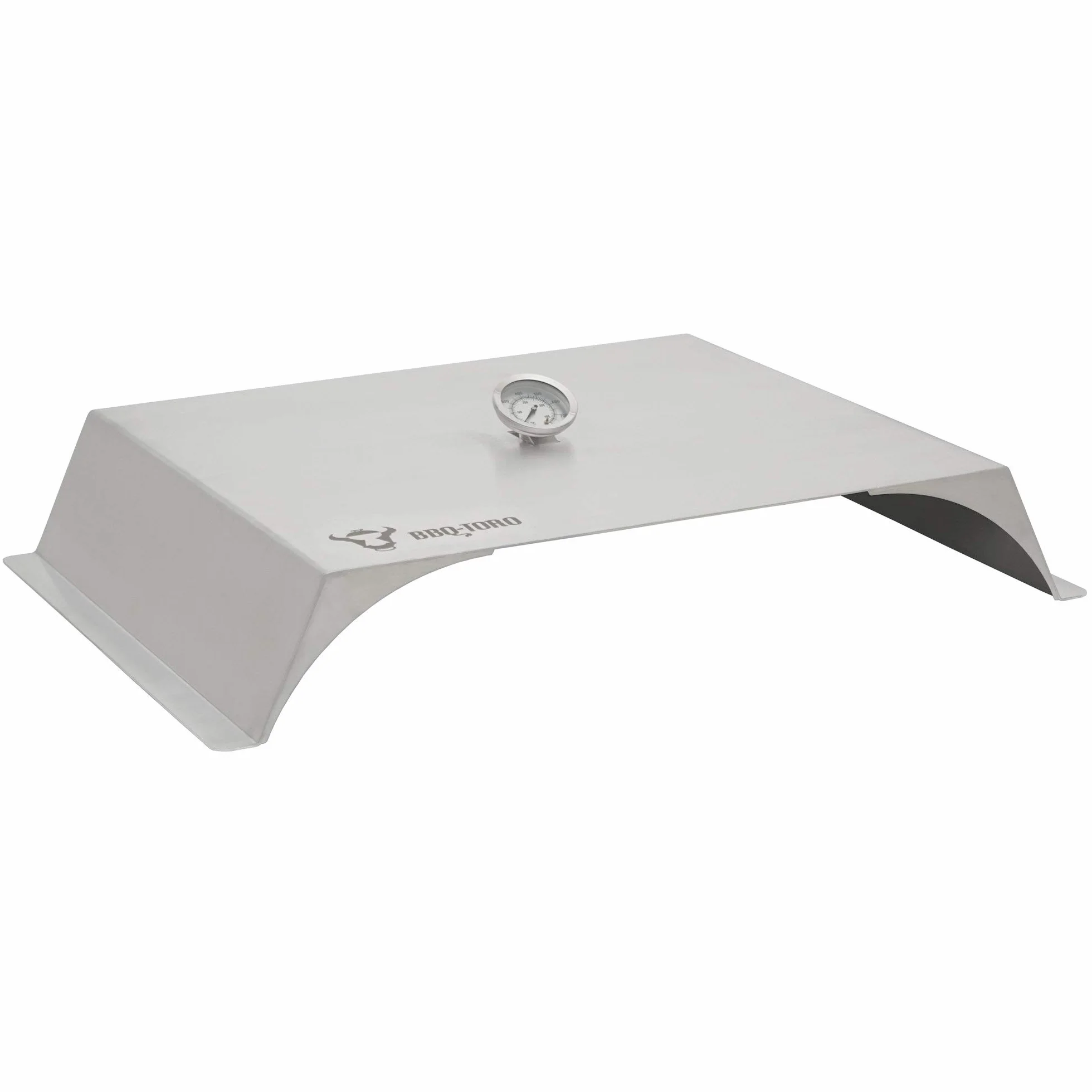 BBQ-Toro Inserto per Pizza per Barbecue a Gas Acciaio Inox 56 x 39 cm Cover Con Termometro Cappa