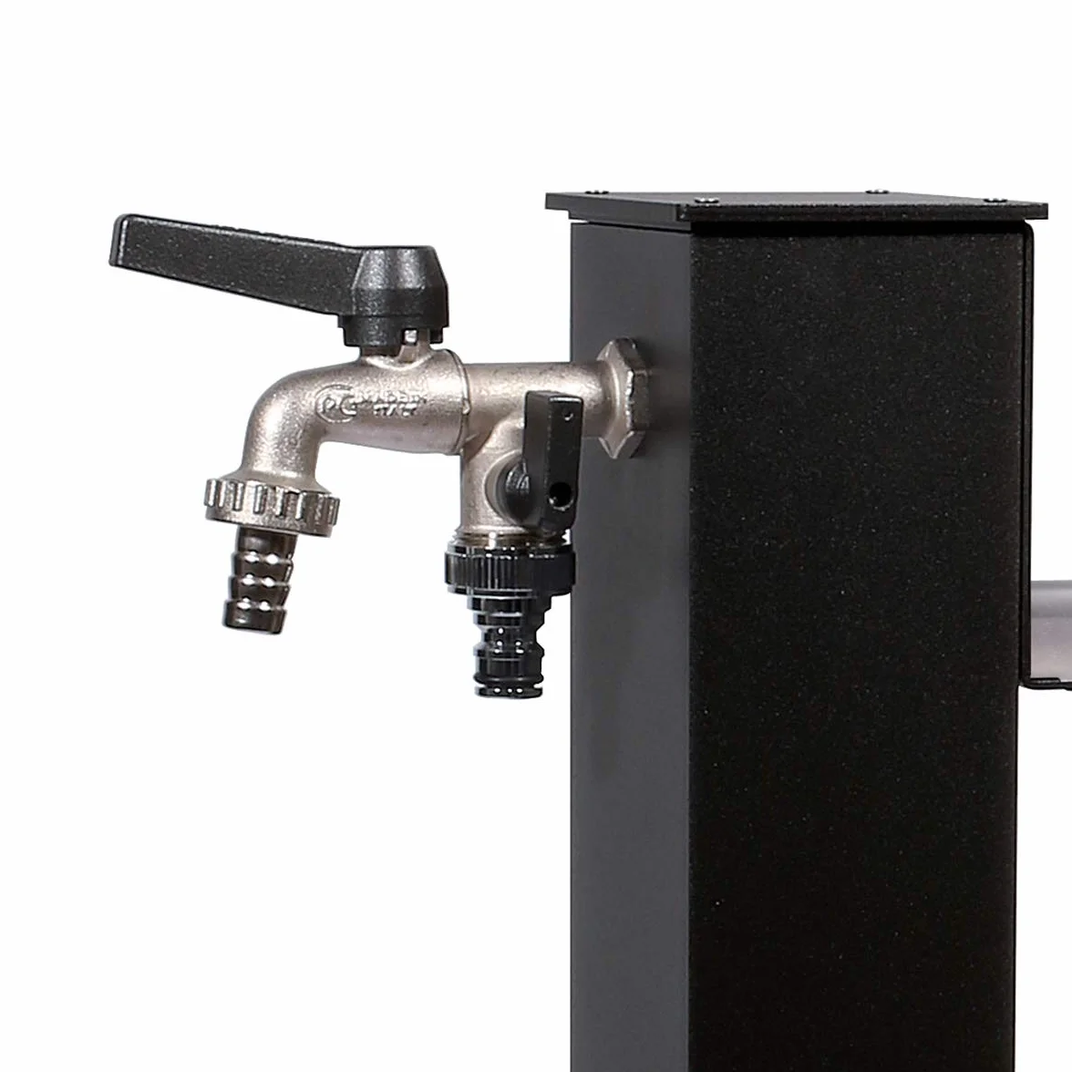 Belfer 42QRR Fontana da Esterno con Doppio Rubinetto e Gancio Porta Tubo dell'Acqua Colore Antracite