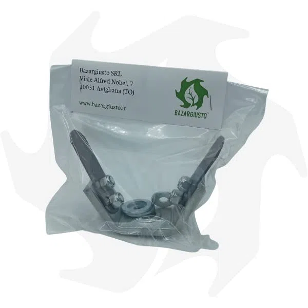 Bazargiusto - Fresa zappetta universale per decespugliatore a due denti professionale in alluminio