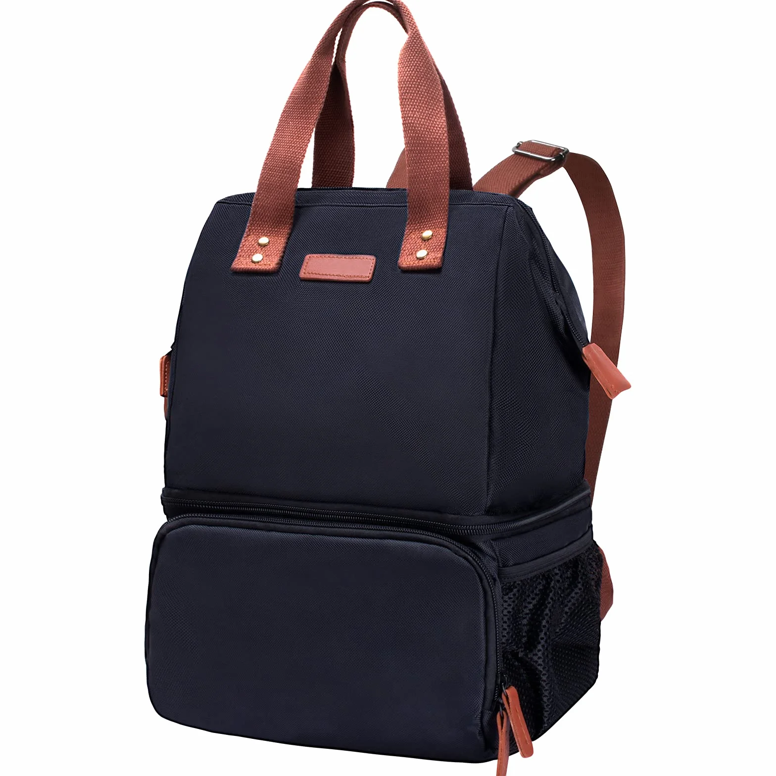 Borsa Zaino Termico 20L Doppio Strato Isoterma Porta Pranzo Nero
