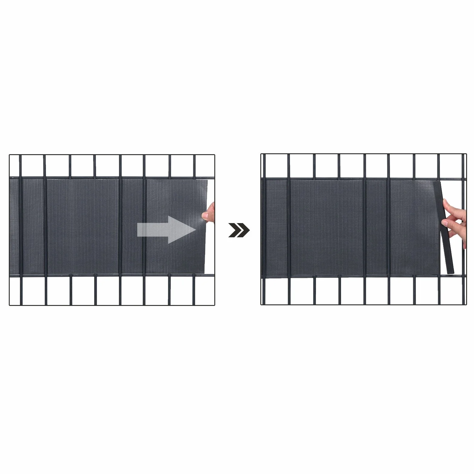 SONGMICS GPJ50GY Strisce frangivista in PVC, extra spesse con 25 clip di fissaggio, 50 m x 19 cm