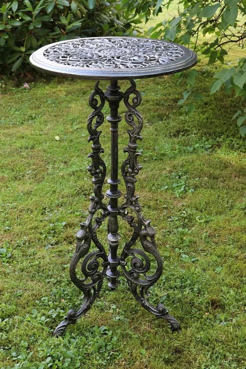 aubaho Tavolo da Giardino Ferro 72cm Stile Antico