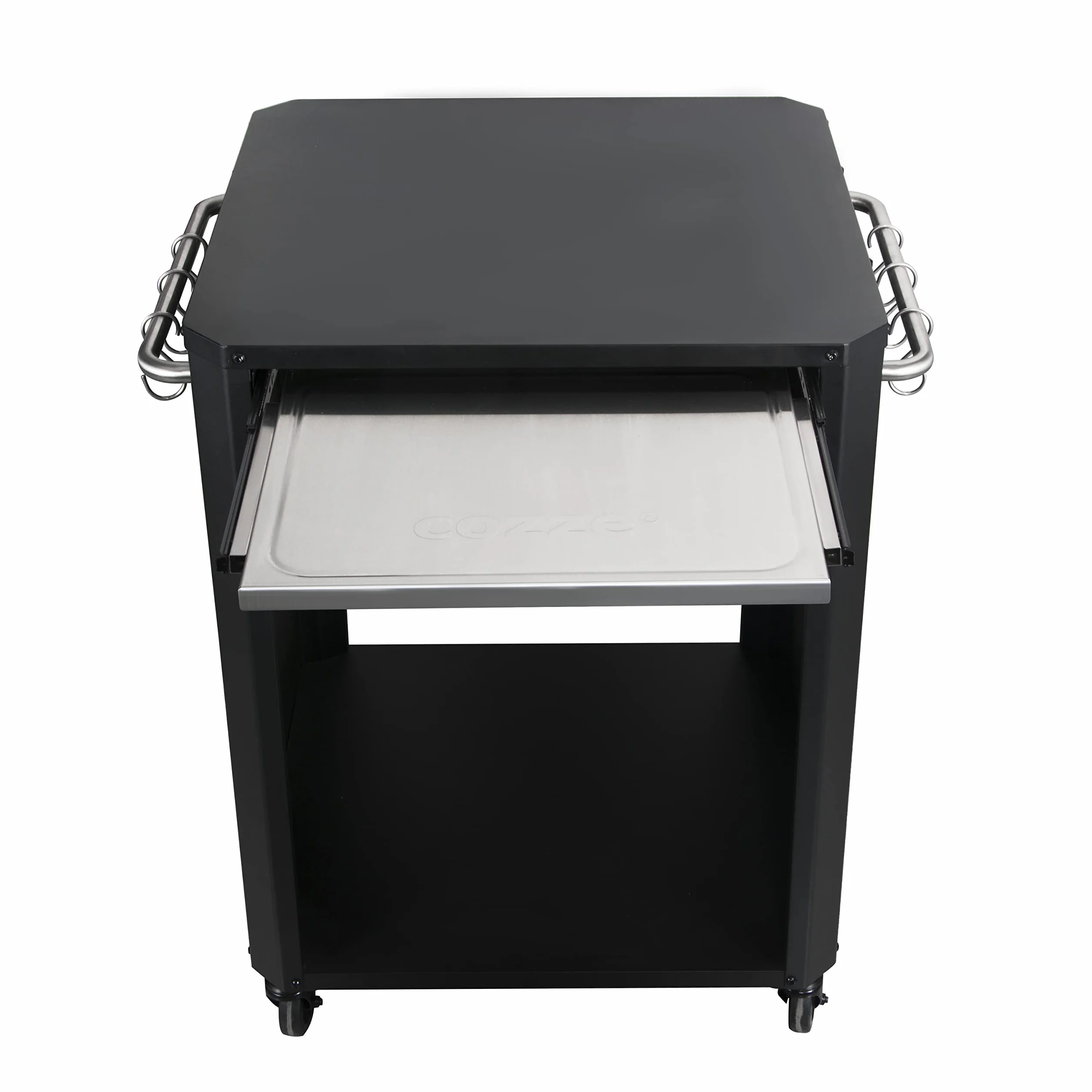Cozze® Tavolo da esterno con tavolino estraibile per fornetti pizza 13-17"