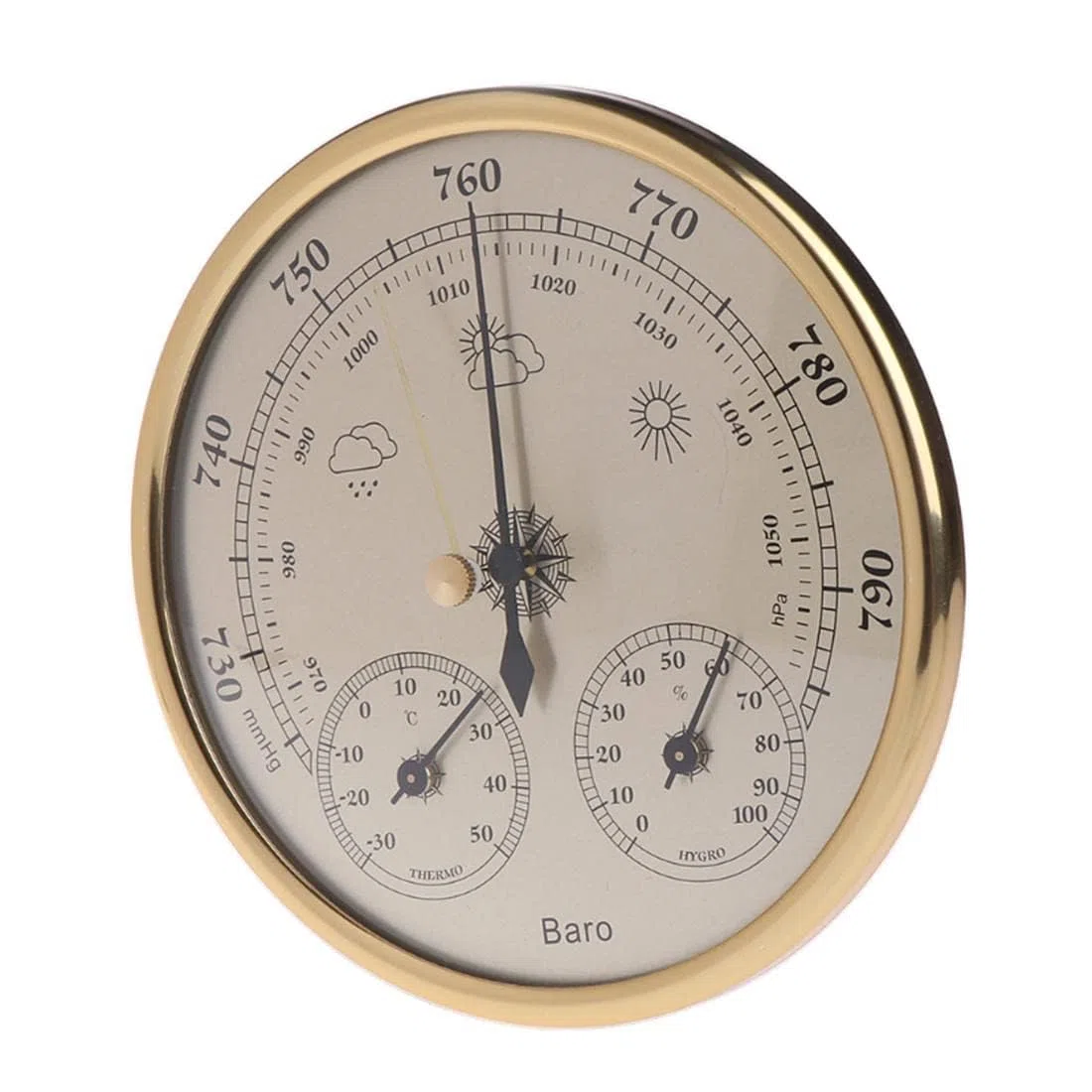 AGrAdi Stazione meteorologica domestica 3 in 1 barometro termometro igrometro parete
