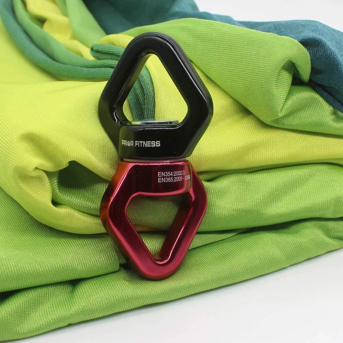 PRIOR FITNESS Accessori per altalena in seta 30KN rosso e nero Gancio girevole a 360° Certificato CE