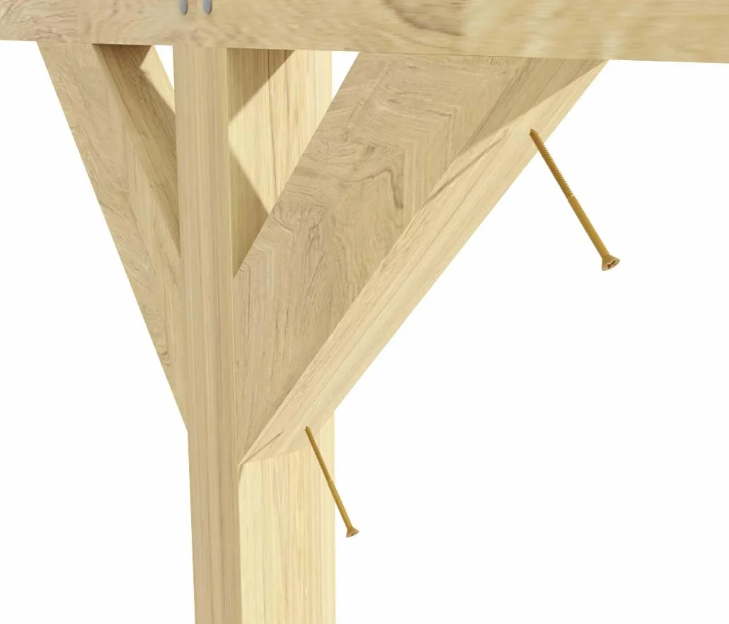 Wood&Play Granit II tetto doppio per garage - Lavorazione di alta qualità - Autoassemblaggio - Stabile e durevole - Base solida - Utilizzo versatile - 600 x 500 cm (montanti 300 cm)