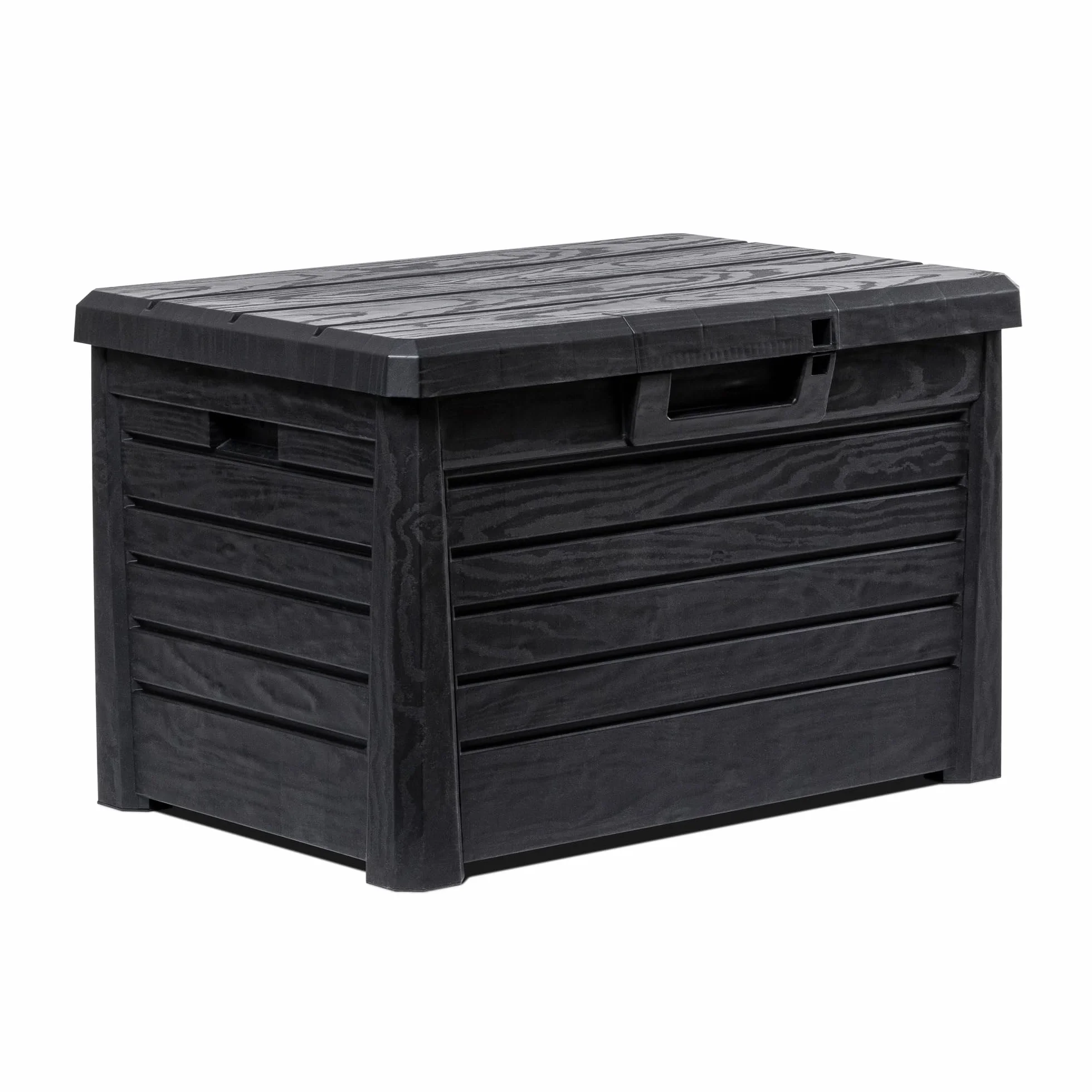 Toomax Compact Florida baule da esterno 120L 73x50,5x46,5h cm antracite effetto legno plastica UV