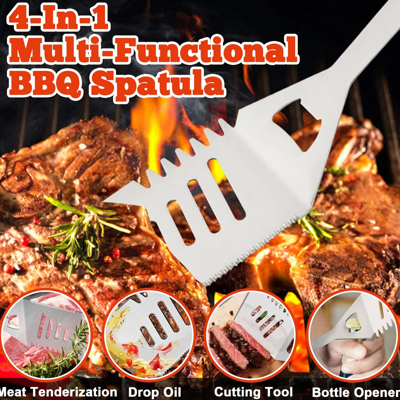 Set Barbecue 34 Pezzi, Utensili da Barbecue in Acciaio Inox, Accessori da Grill, con Borsa di Archiviazione e Tappetini, Regalo per Uomini, per Campeggio e Feste all'Aperto