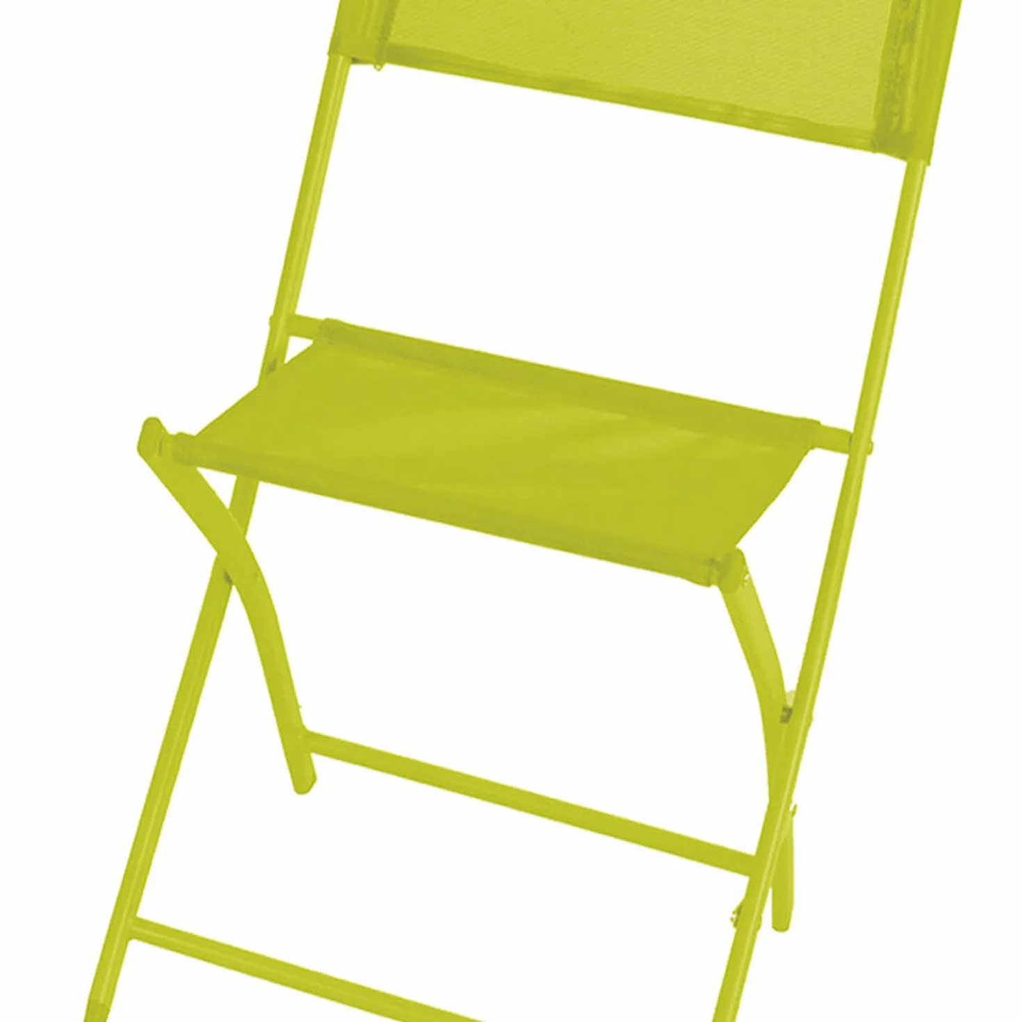 Mojawo Set di 2 Sedie da Giardino Pieghevoli con Schienale Alto, Acciaio Verniciato a Polvere, Verde Lime, Resistente alle Intemperie