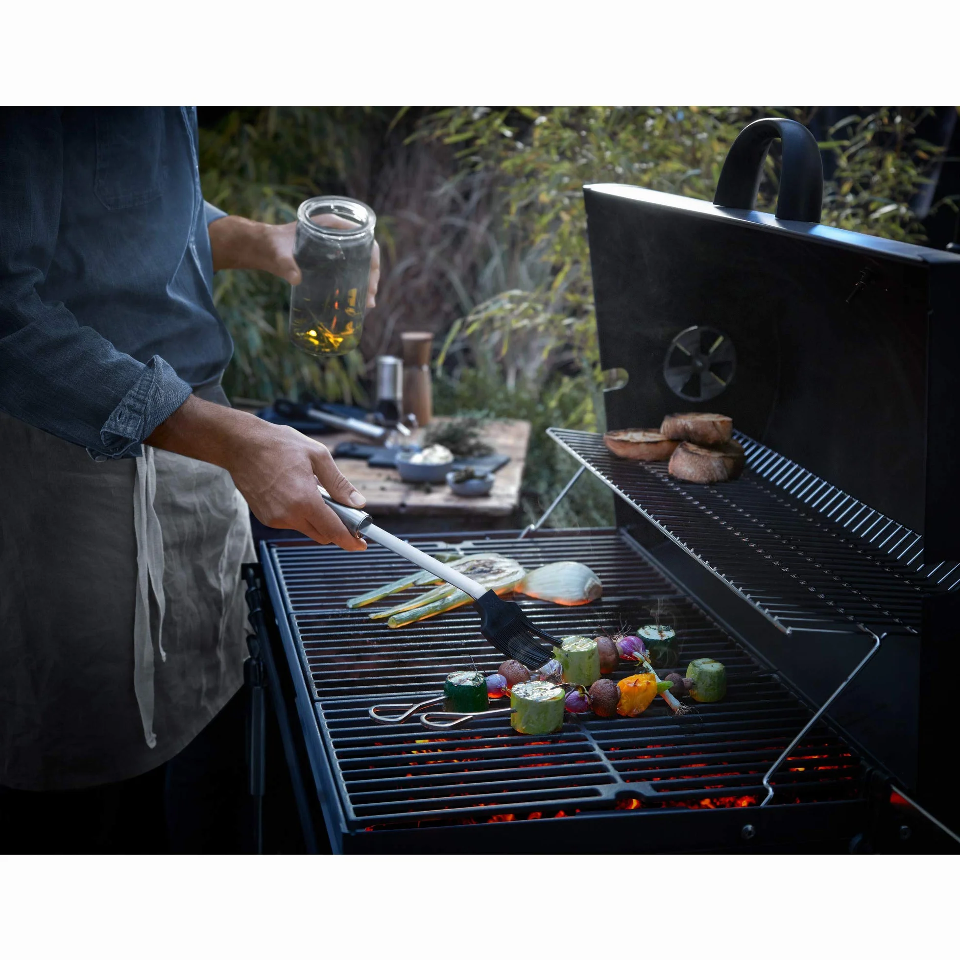 WMF BBQ Marinadenpinsel Lang 38 x 5,5 cm Silicone Barbecue Pędzel