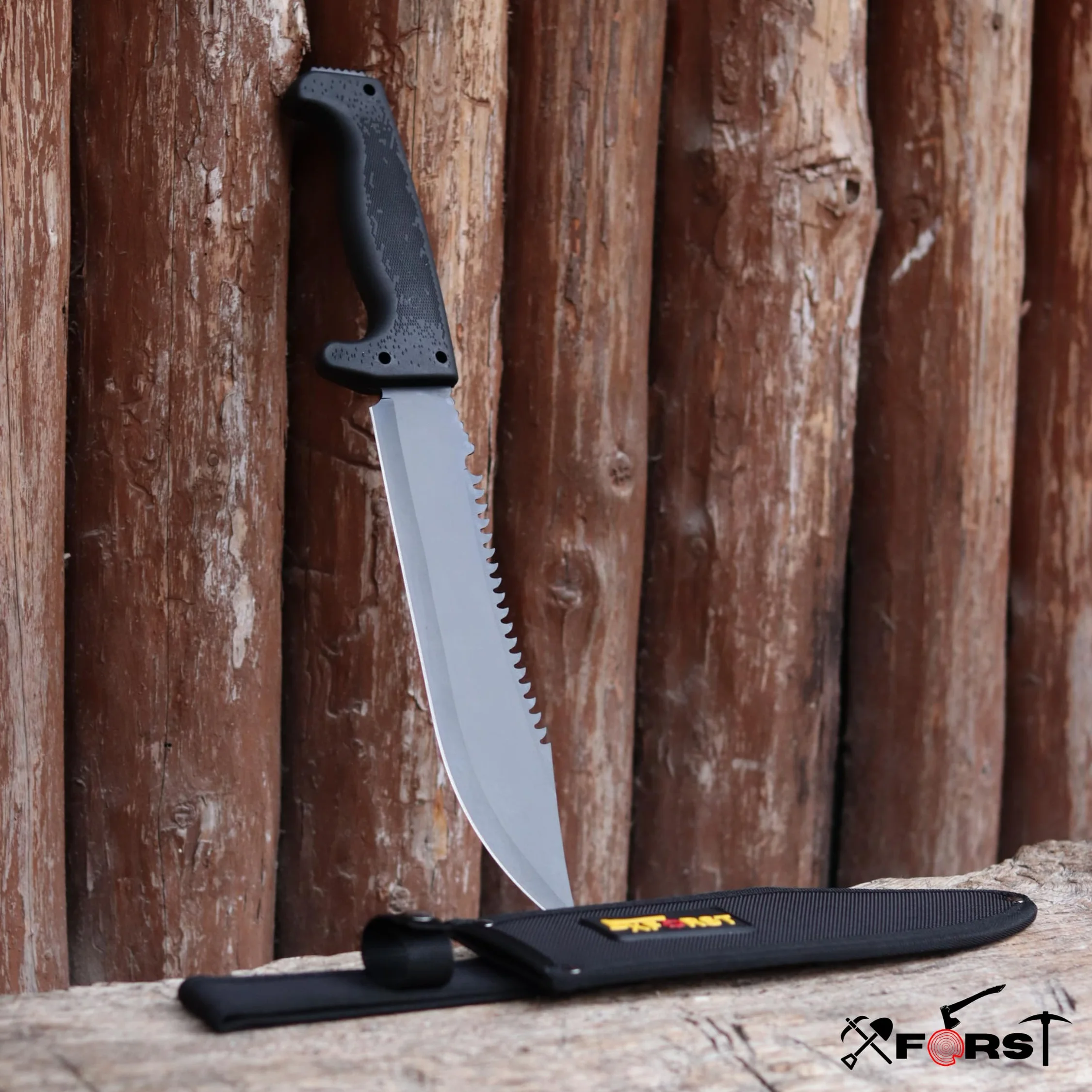 Xforst Ascia Accetta X-TM2 Coltello X-Mrec da giardino outdoor Lama Fissa Impugnatura Antiscivolo Gomma
