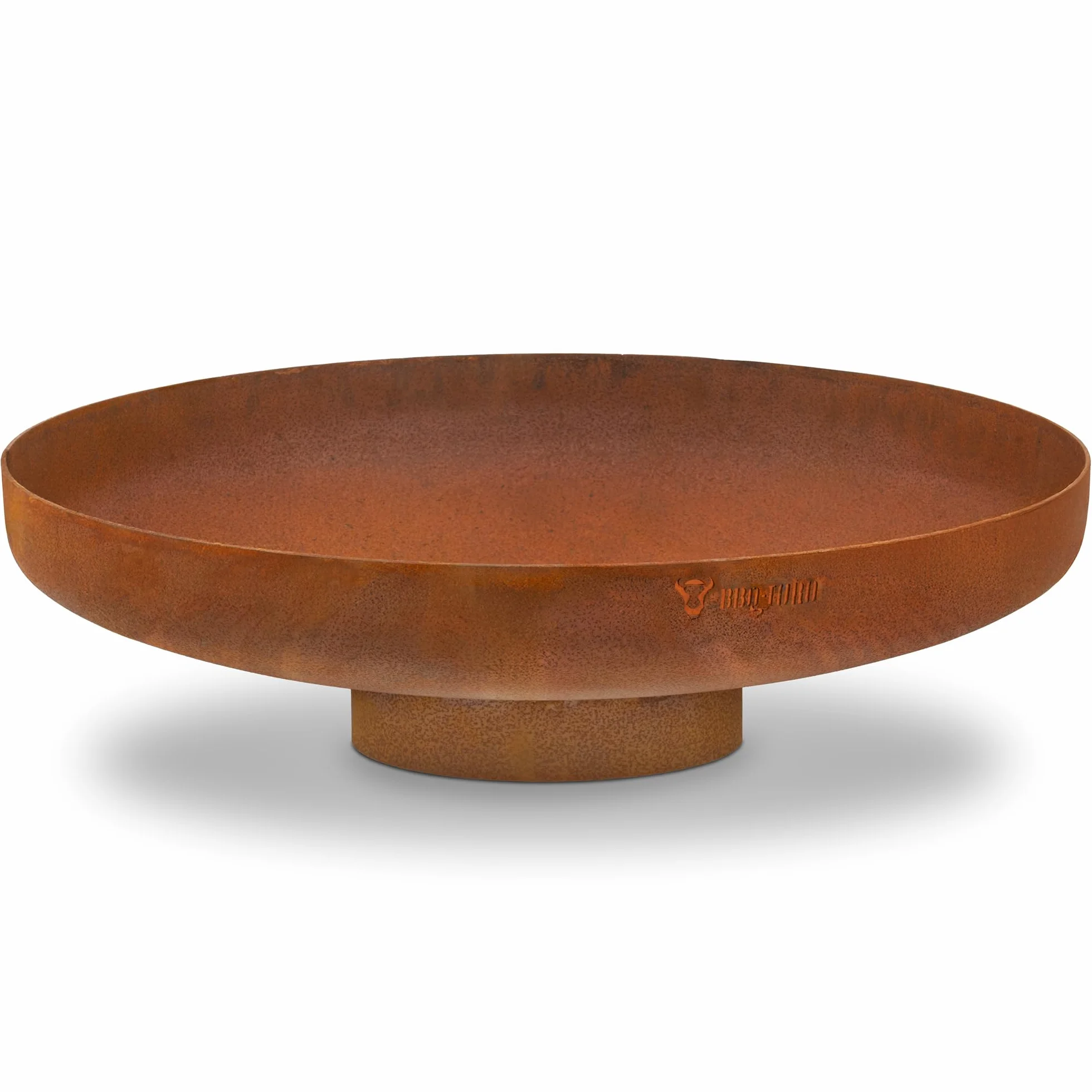 BBQ-Toro Braciere Ø 80 cm effetto ruggine da esterno con gamba di supporto per giardino