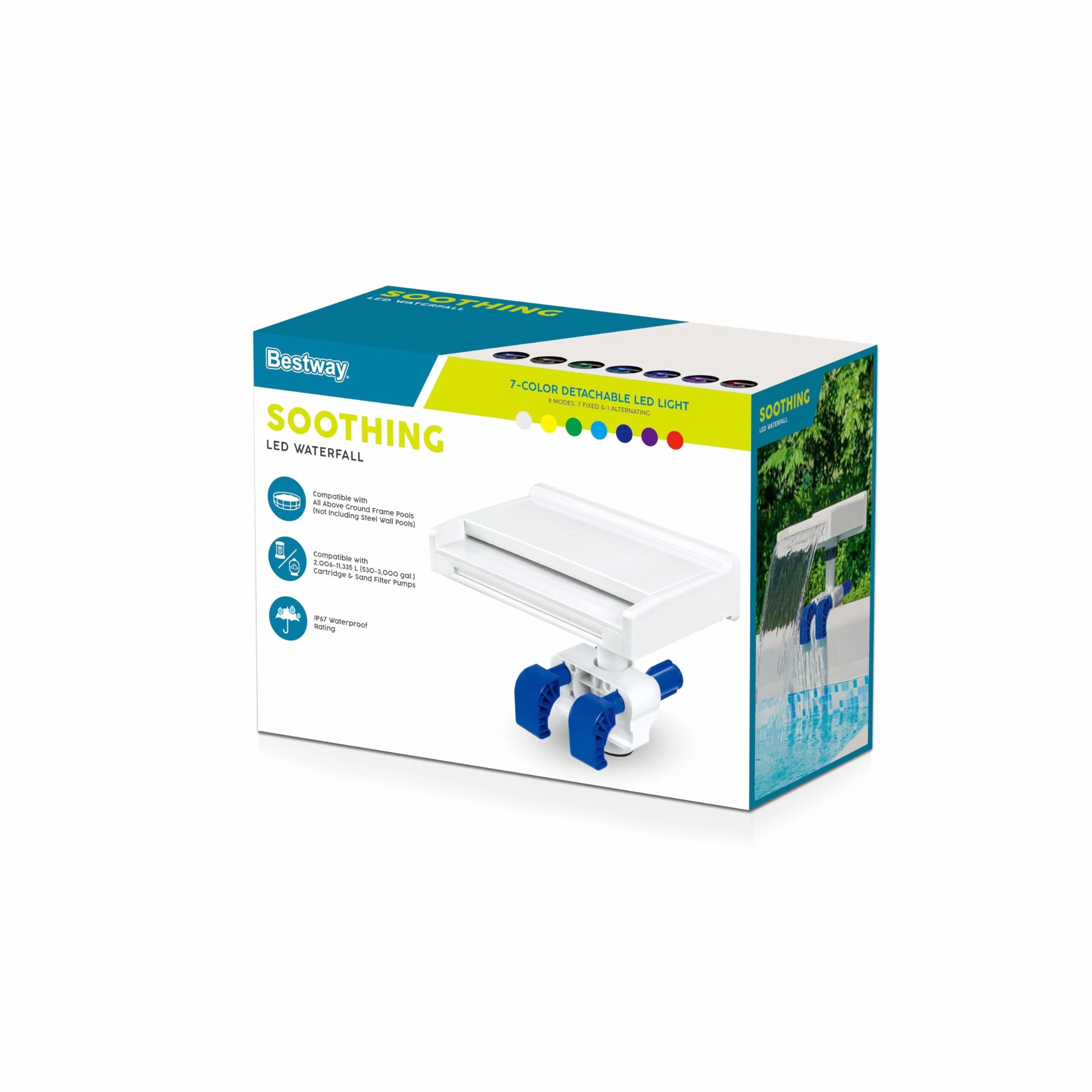 Bestway 58619-6 Cascata rilassante con LED per piscina