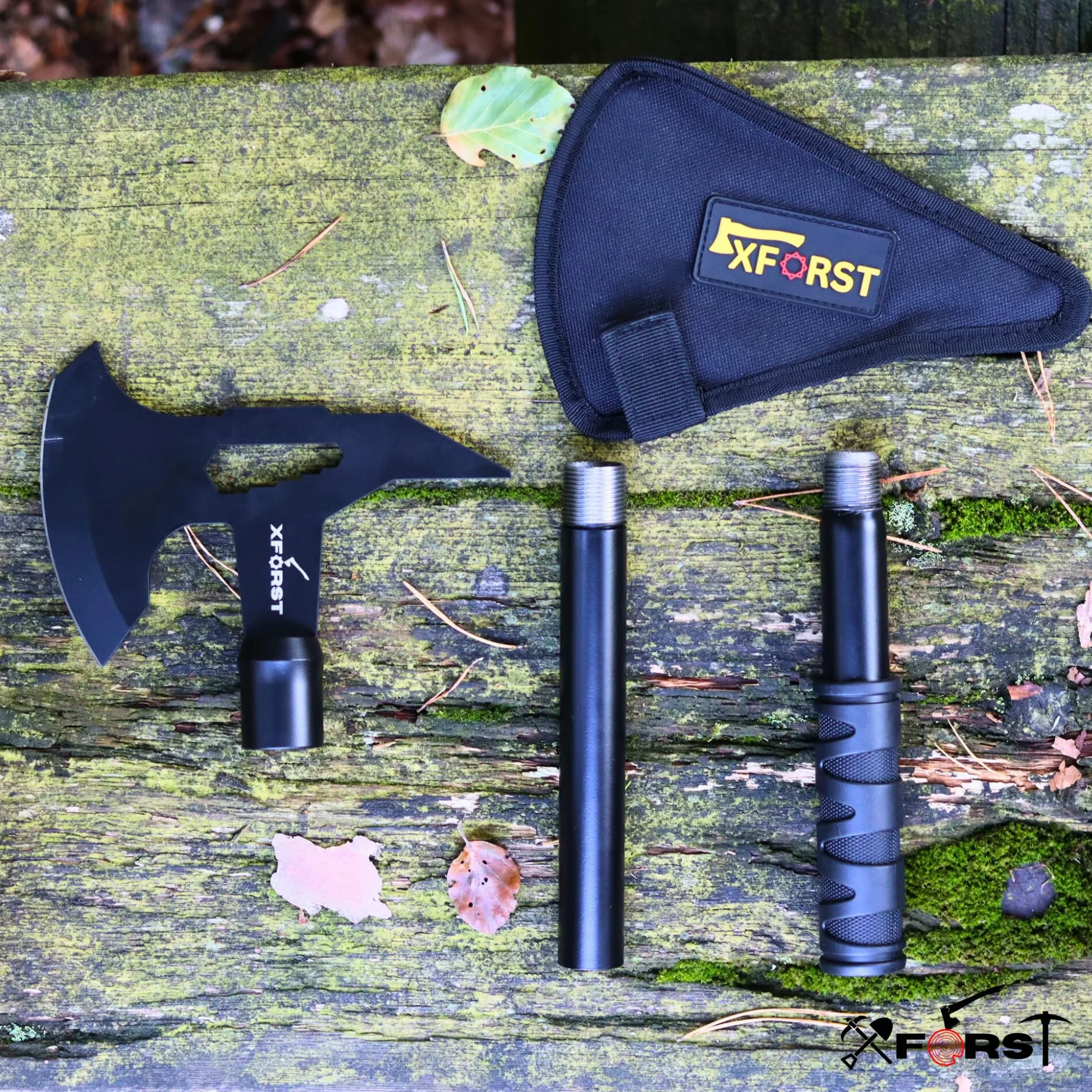 Xforst Ascia Accetta X-TM2 Coltello X-Mrec da giardino outdoor Lama Fissa Impugnatura Antiscivolo Gomma