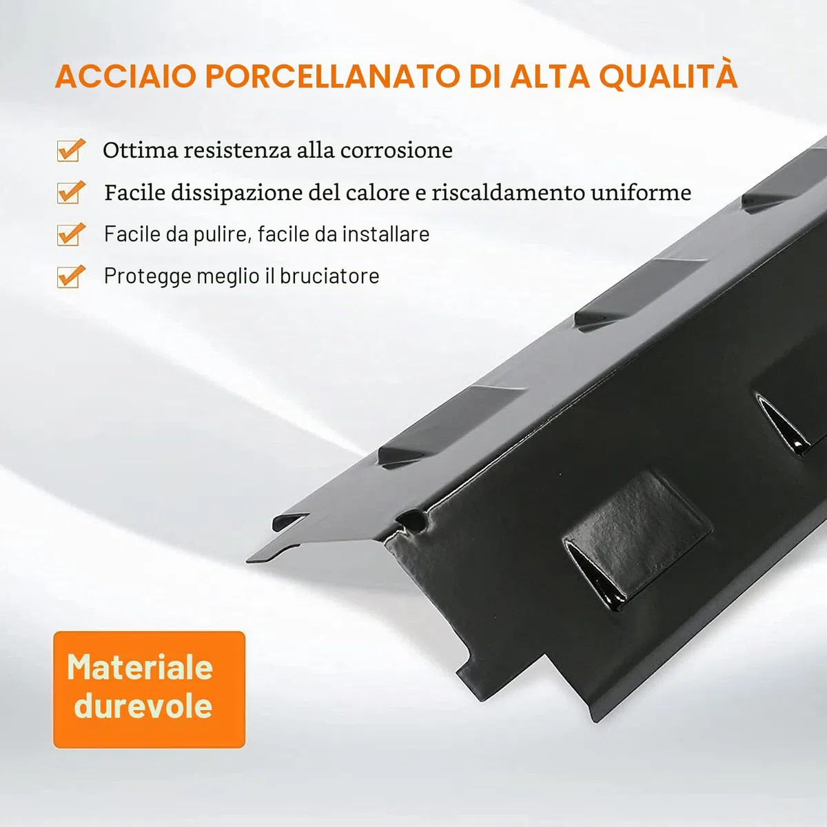 GFTIME Ricambio Universale per Charbroil, Barbecook Vanilla, Barbecook 300 Barbecue a Gas, Tenneker TG4, bruciatore da 36,5 cm, Copertura bruciatore da 37 cm e Crossover, distributore di Fiamma,