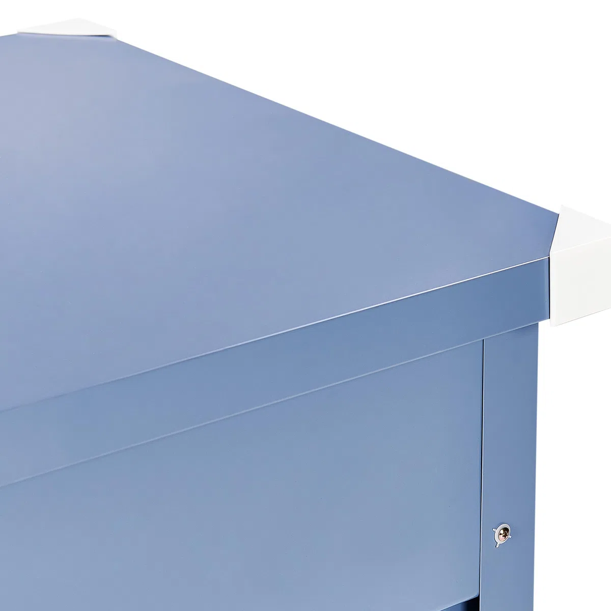 Beliani Cassapanca da esterno in acciaio zincato blu 165 x 70 cm