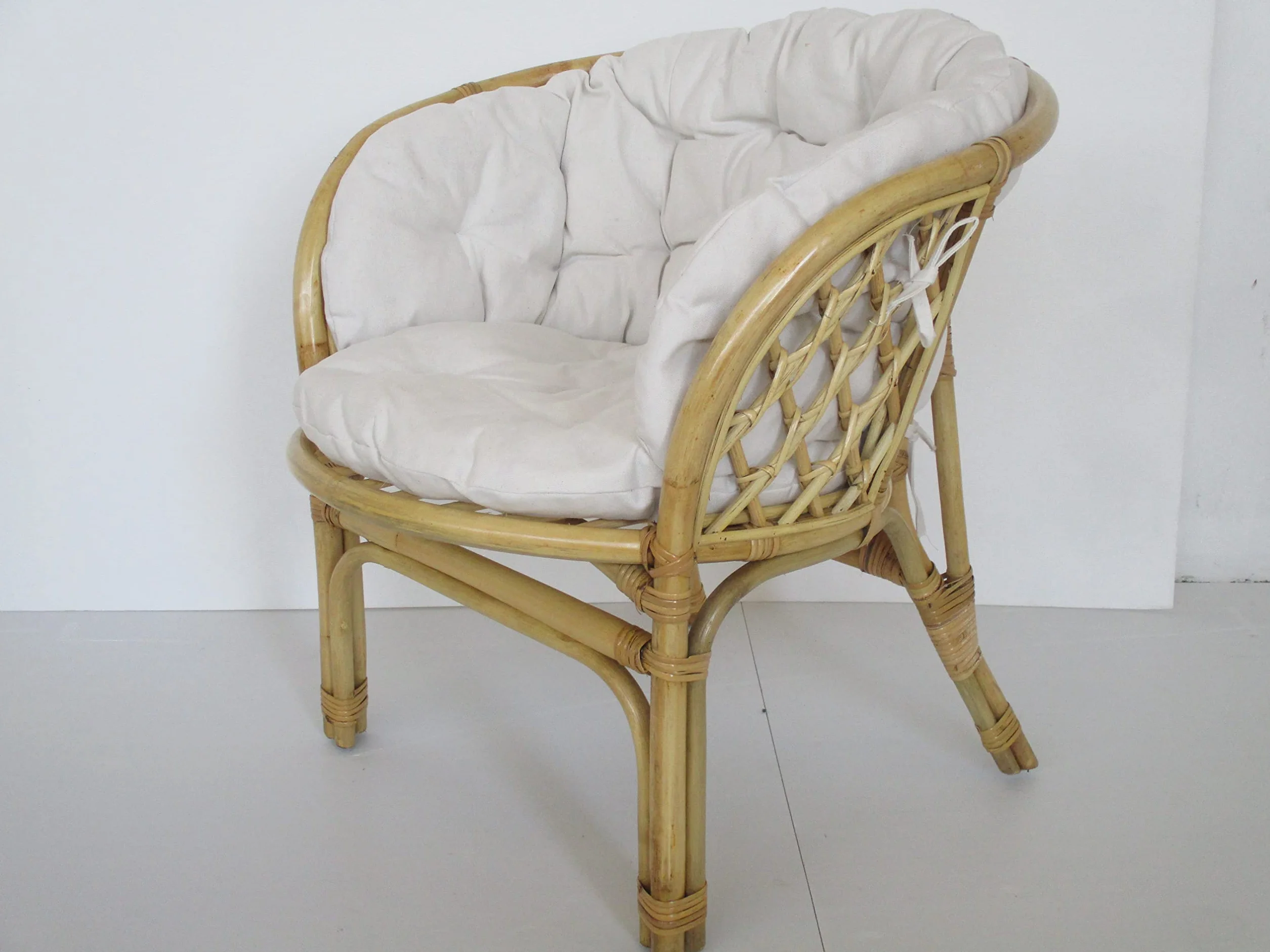 poltrona in vimini rattan naturale con cuscini per esterno ed interno cm 71x66x74 H cuscini in cotone di ottima qualità salotto